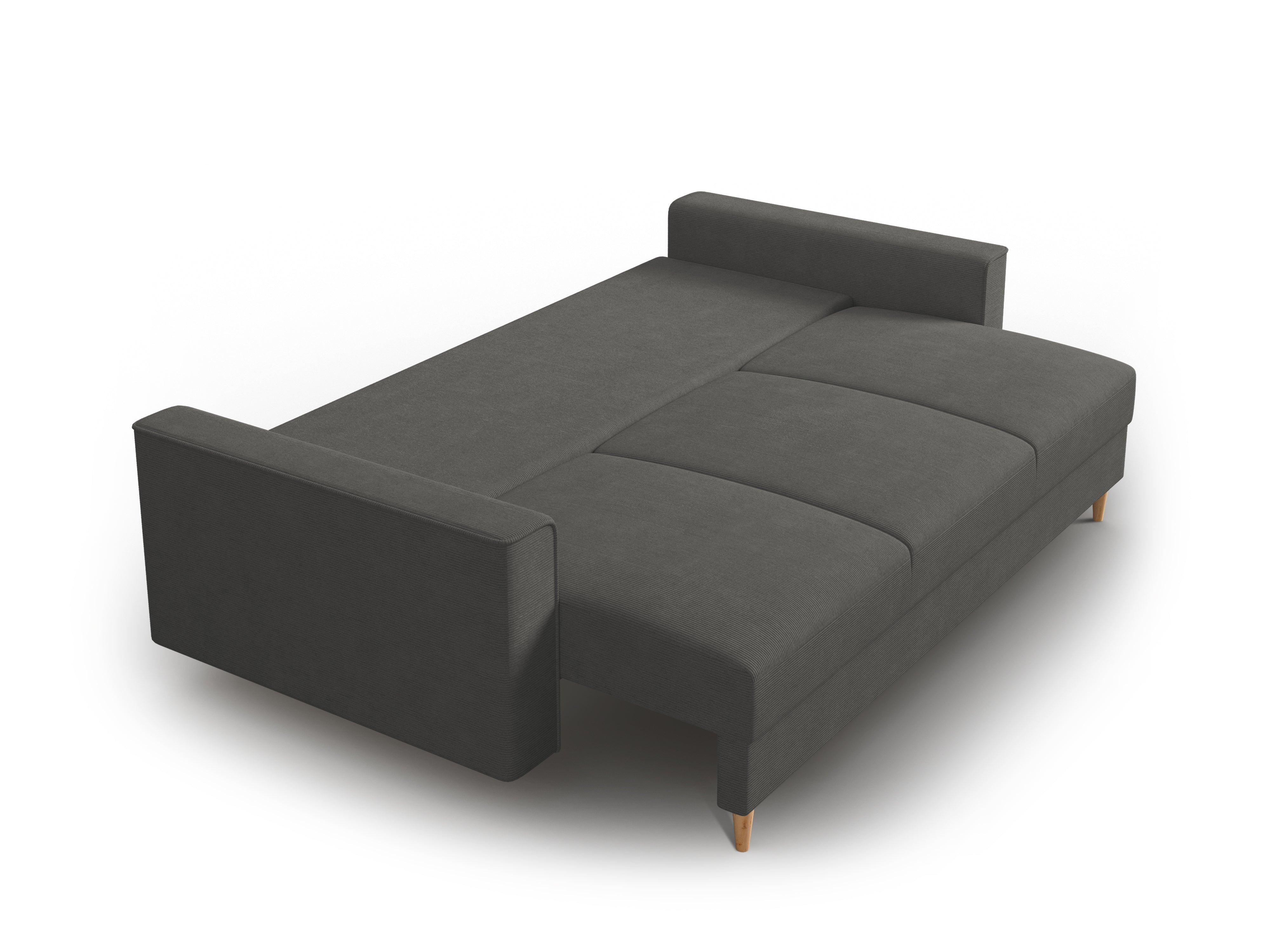Sofa sztruksowa z funkcją spania CARTADERA ciemnoszary Mazzini Sofas Eye on Design
