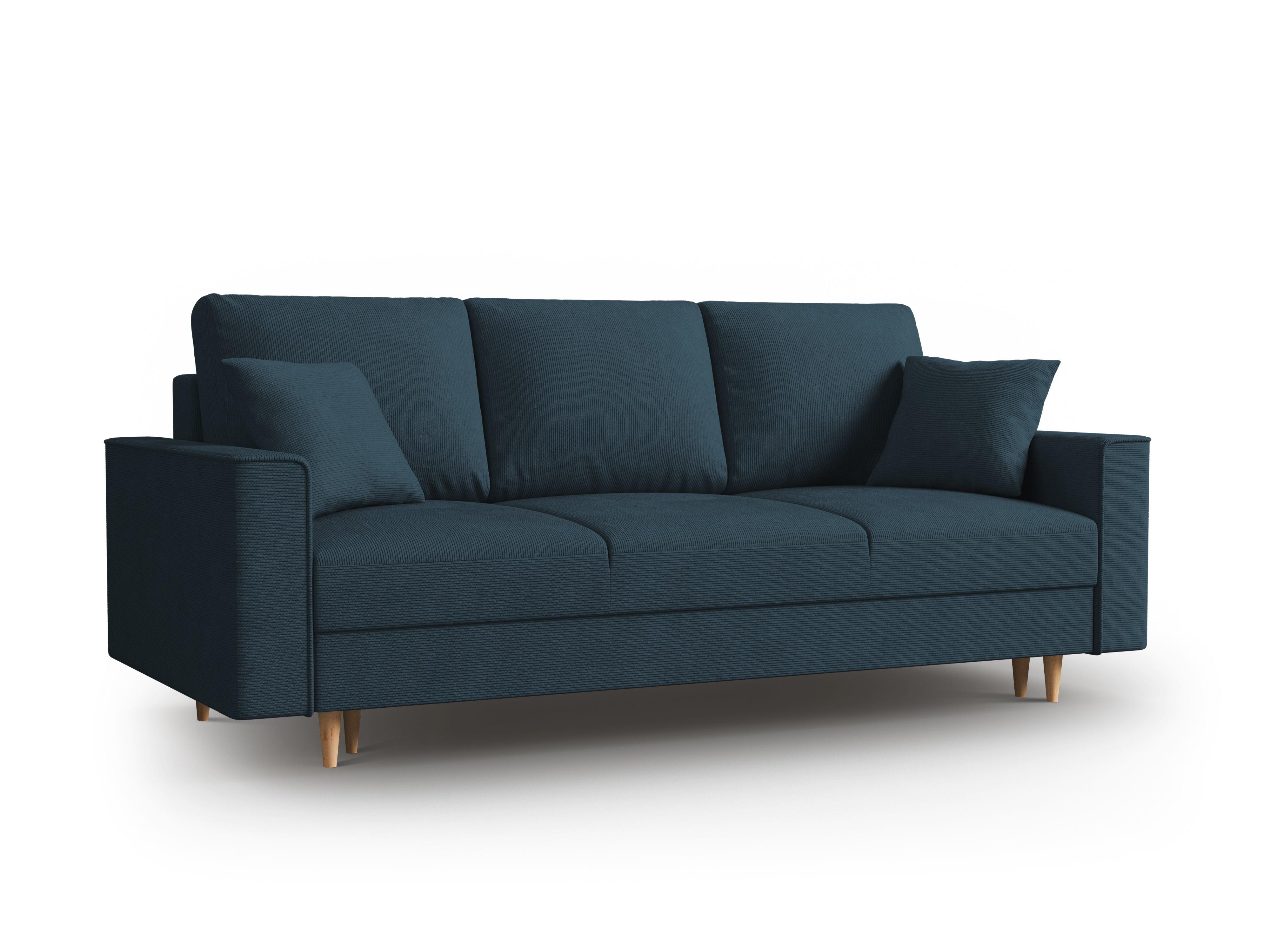 Sofa sztruksowa z funkcją spania CARTADERA granatowy Mazzini Sofas Eye on Design