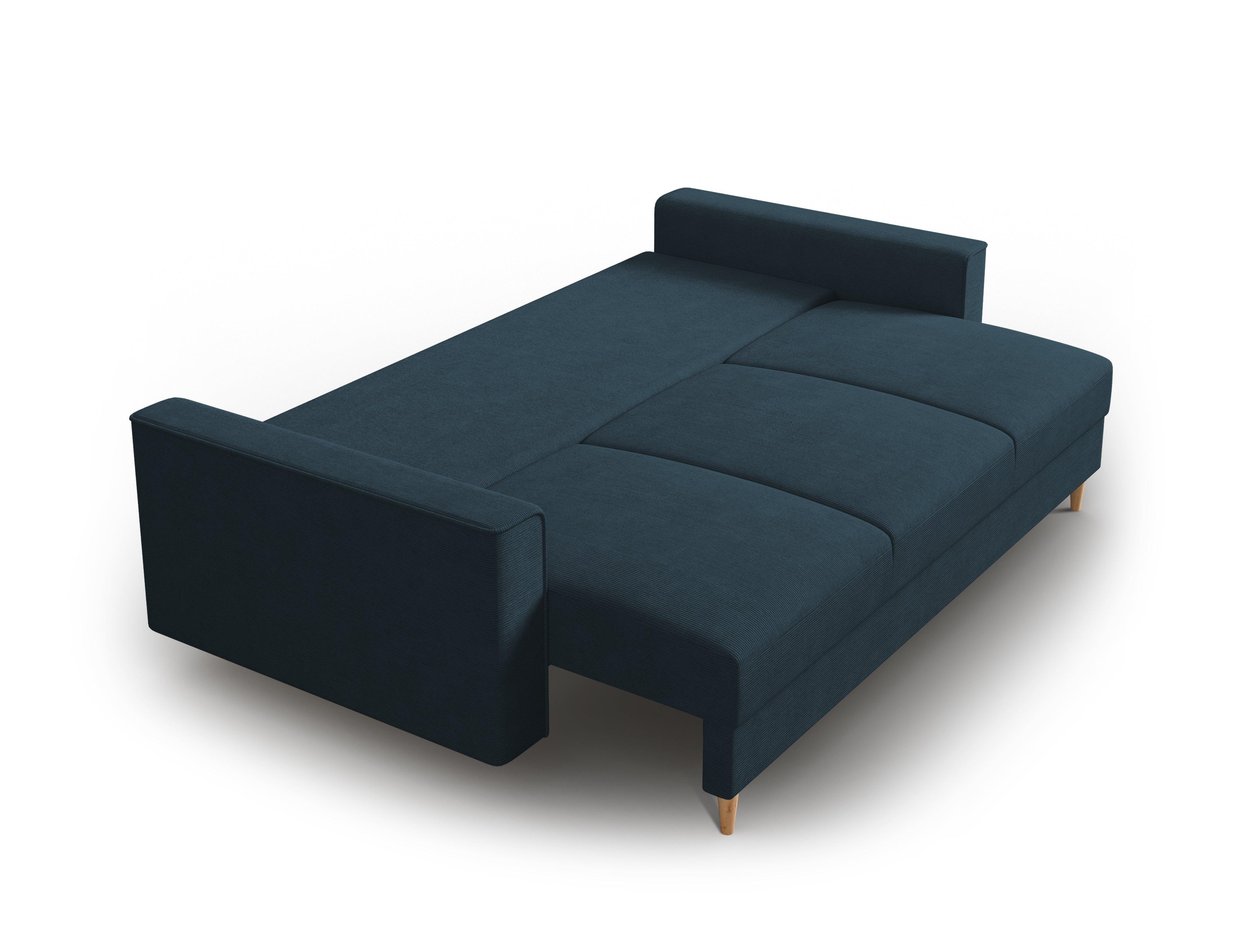Sofa sztruksowa z funkcją spania CARTADERA granatowy Mazzini Sofas Eye on Design