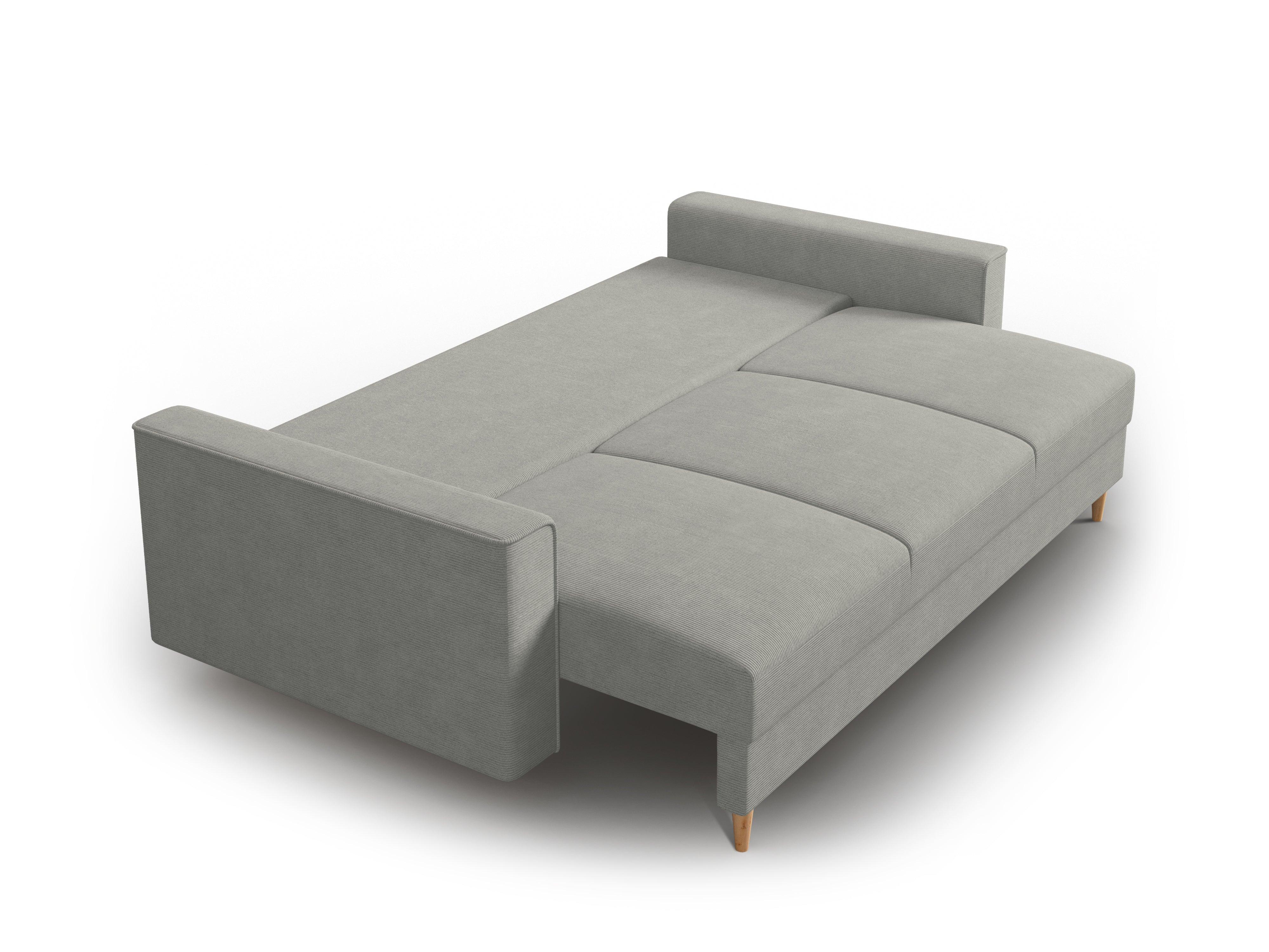 Sofa sztruksowa z funkcją spania CARTADERA jasnoszary Mazzini Sofas Eye on Design