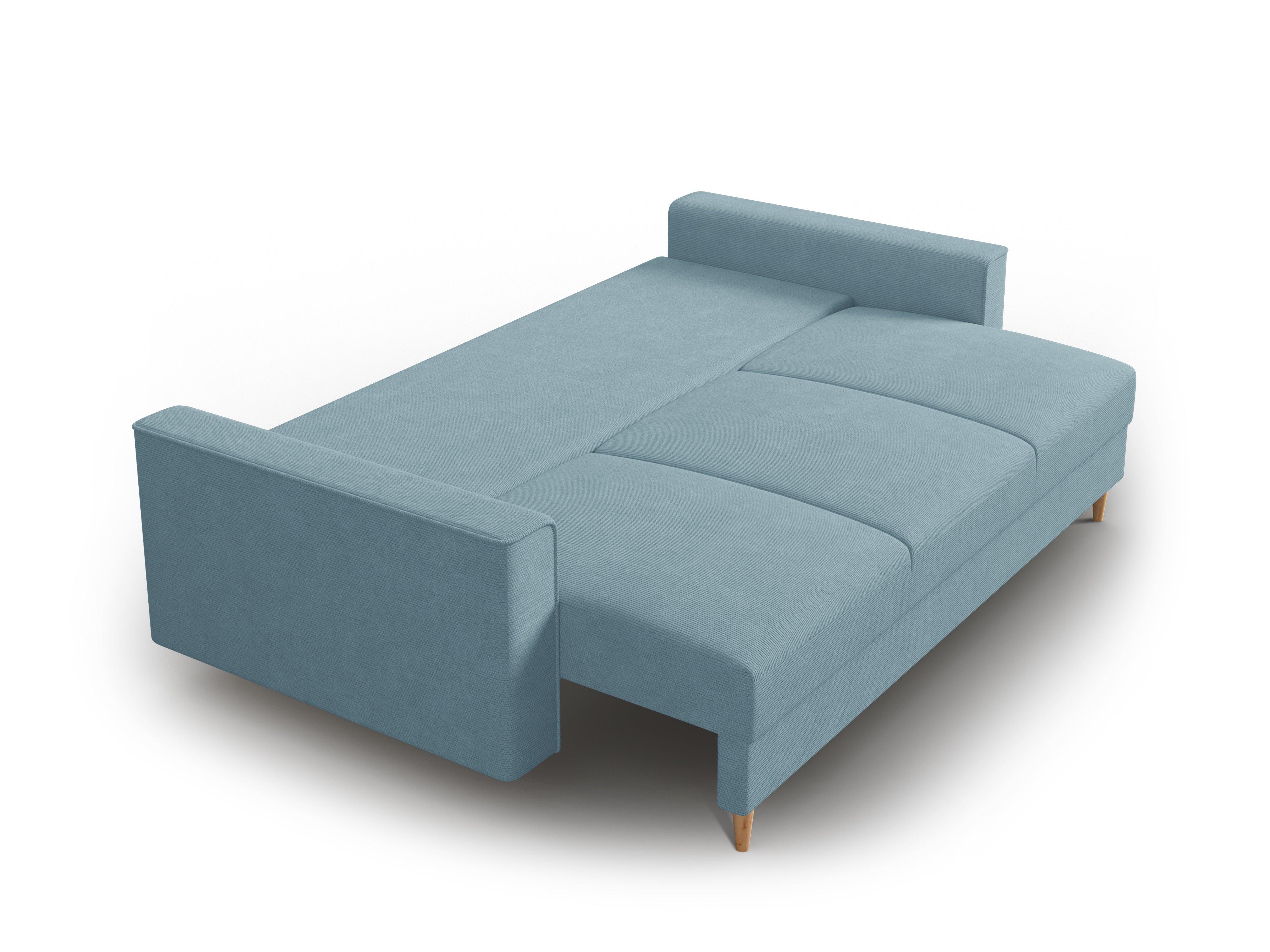 Sofa sztruksowa z funkcją spania CARTADERA niebieski Mazzini Sofas Eye on Design