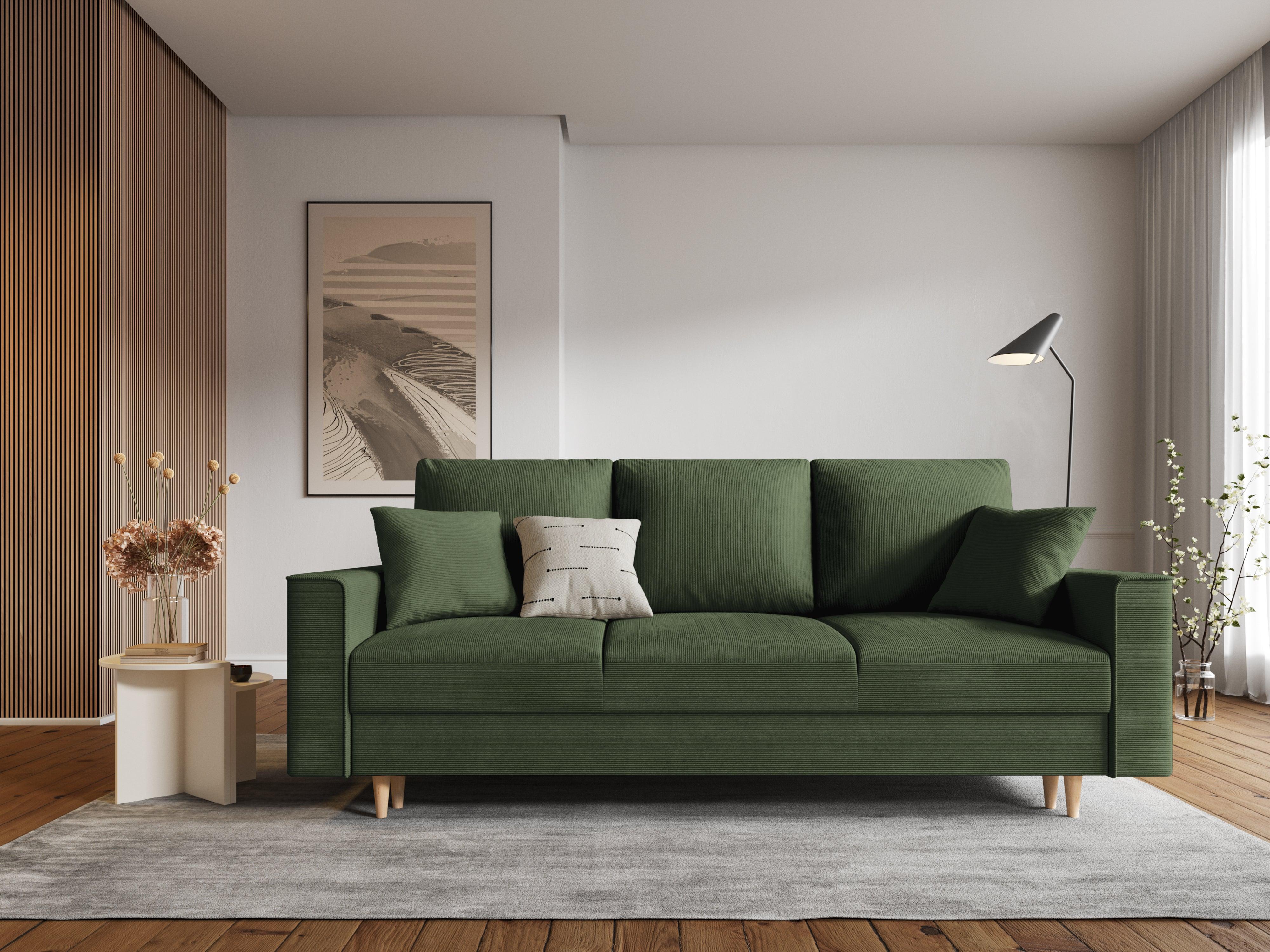 Sofa sztruksowa z funkcją spania CARTADERA zielony Mazzini Sofas Eye on Design