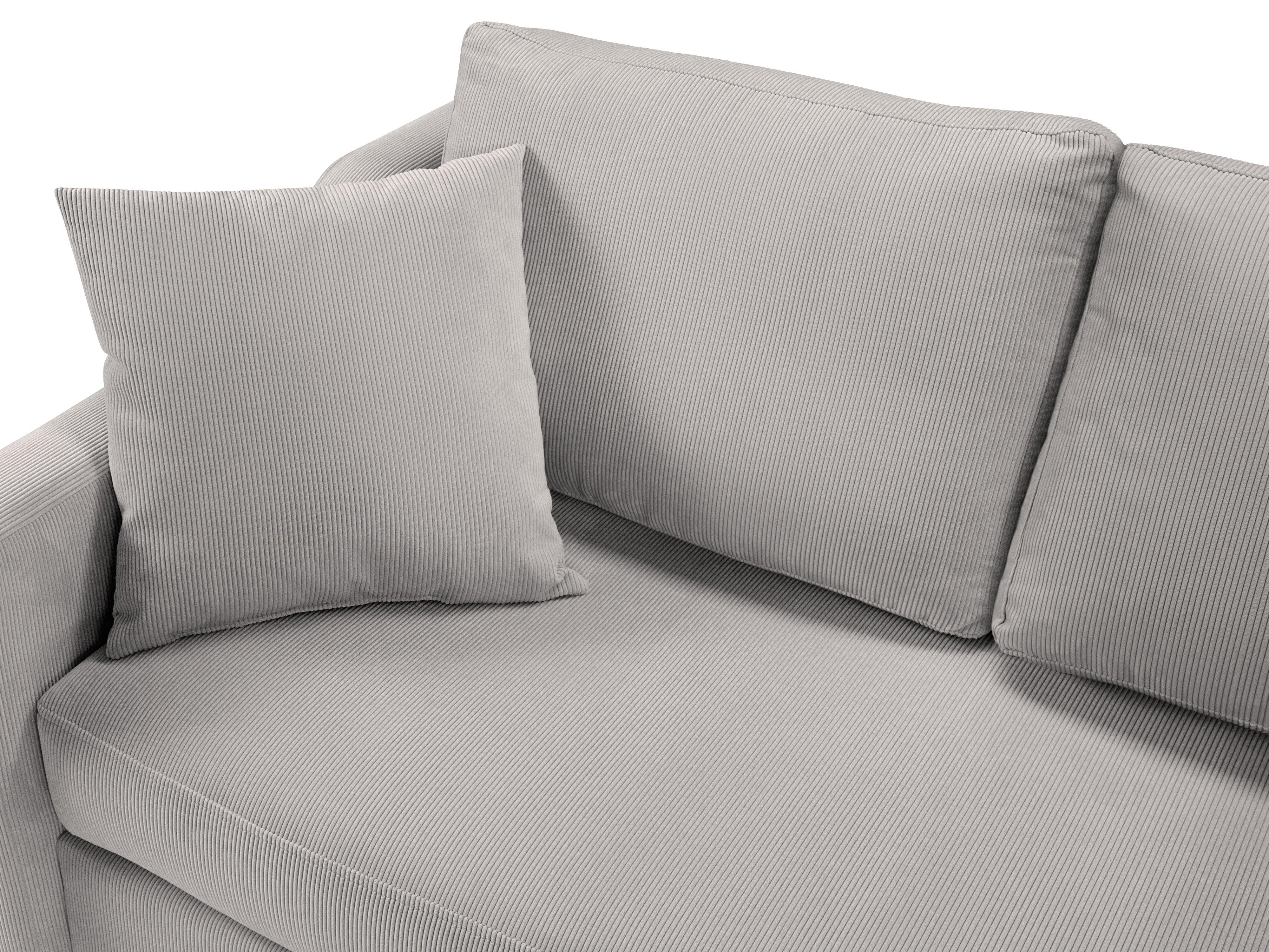 Sofa sztruksowa z funkcją spania ROSE jasnoszary Mazzini Sofas Eye on Design