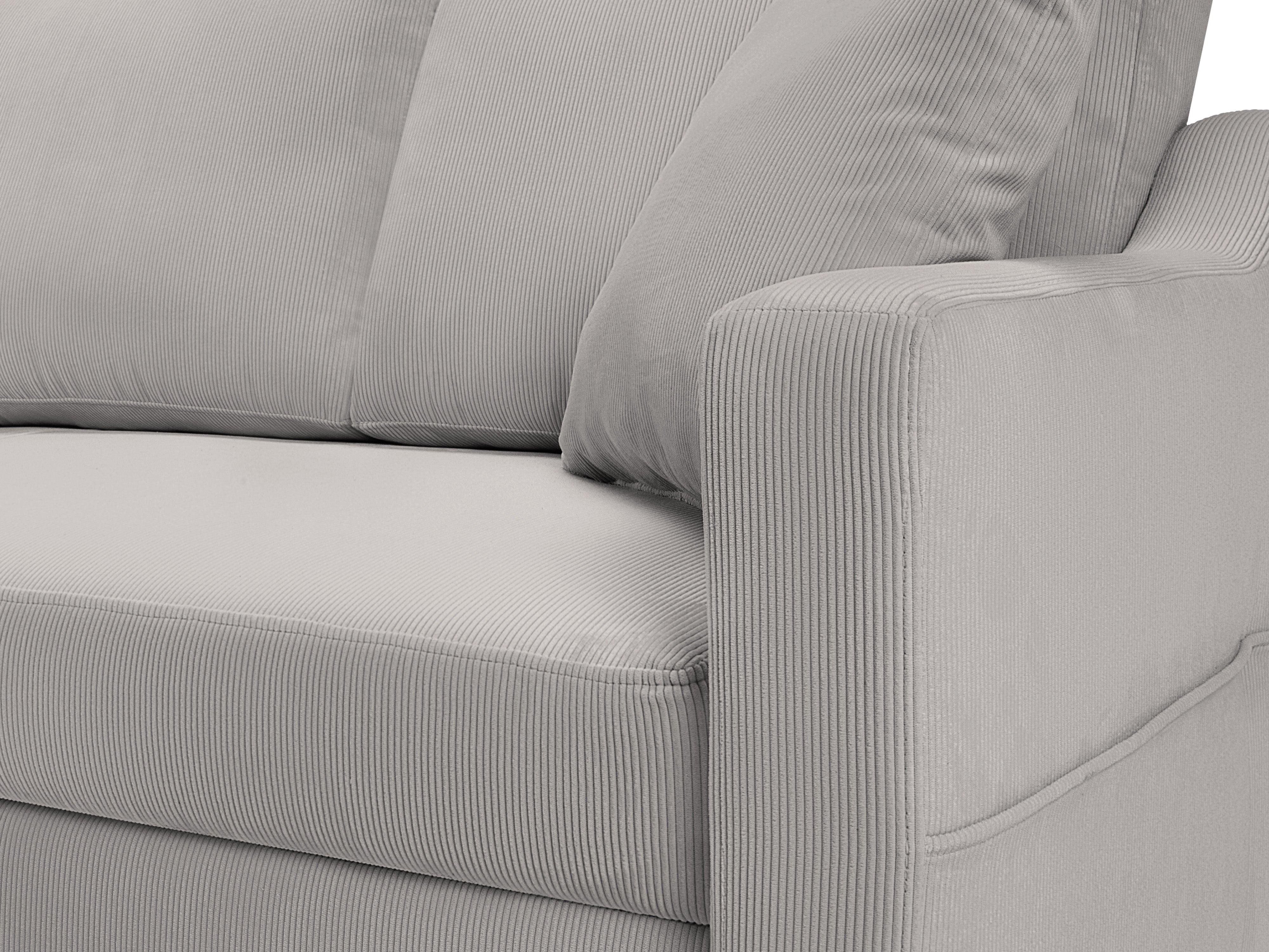 Sofa sztruksowa z funkcją spania ROSE jasnoszary Mazzini Sofas Eye on Design