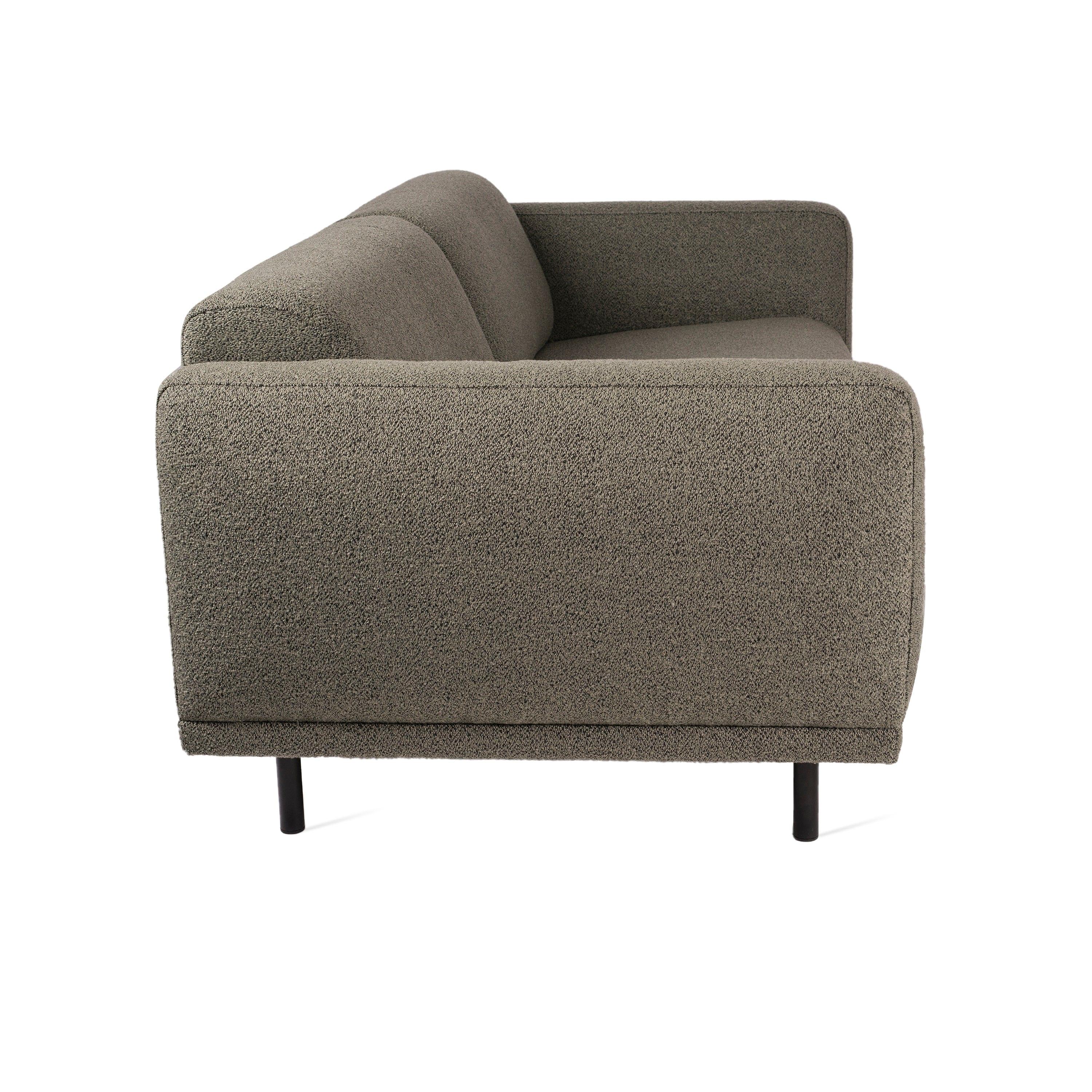Sofa w tkaninie boucle 2-osobowa TEDDY oliwkowy Pols Potten Eye on Design