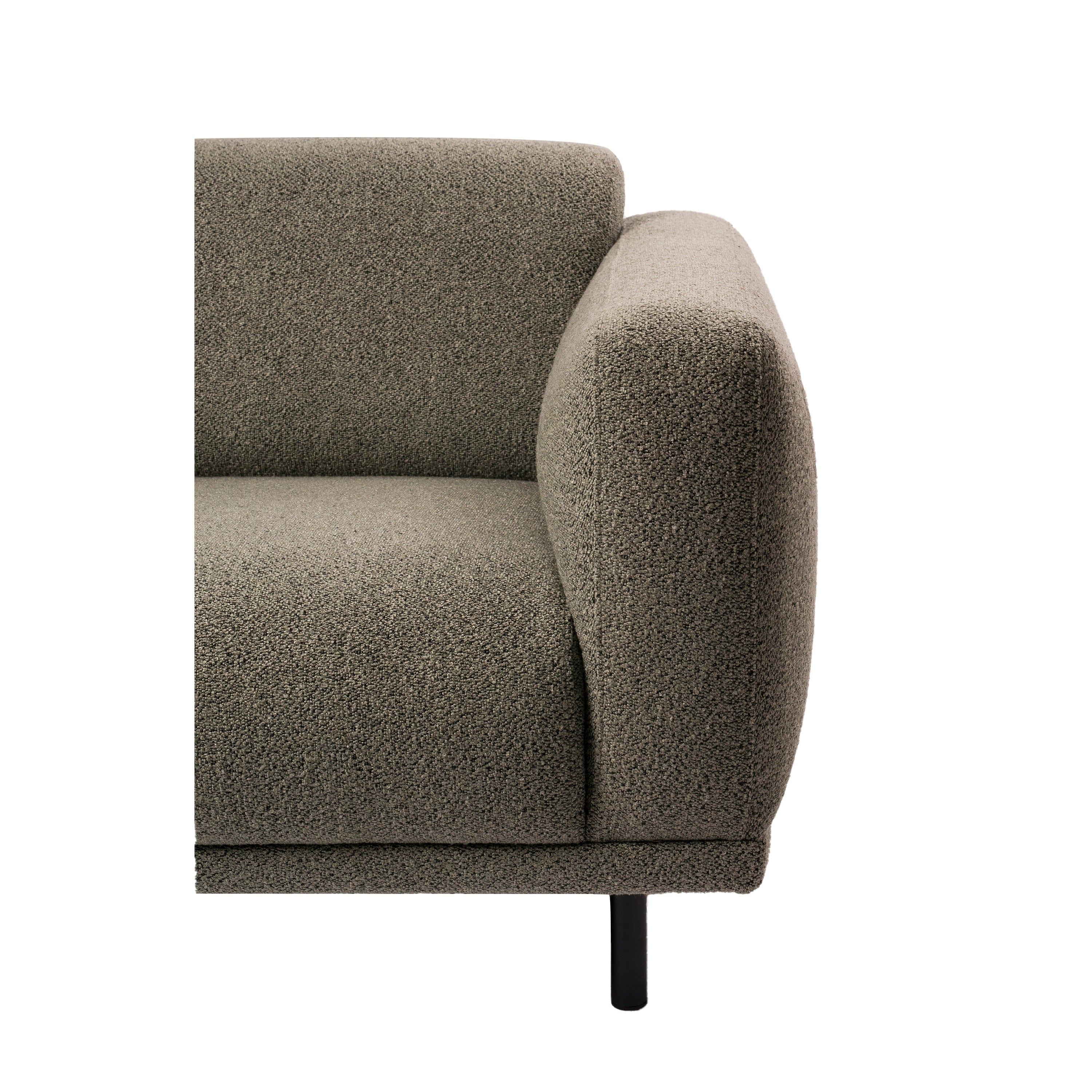 Sofa w tkaninie boucle 2-osobowa TEDDY oliwkowy Pols Potten Eye on Design