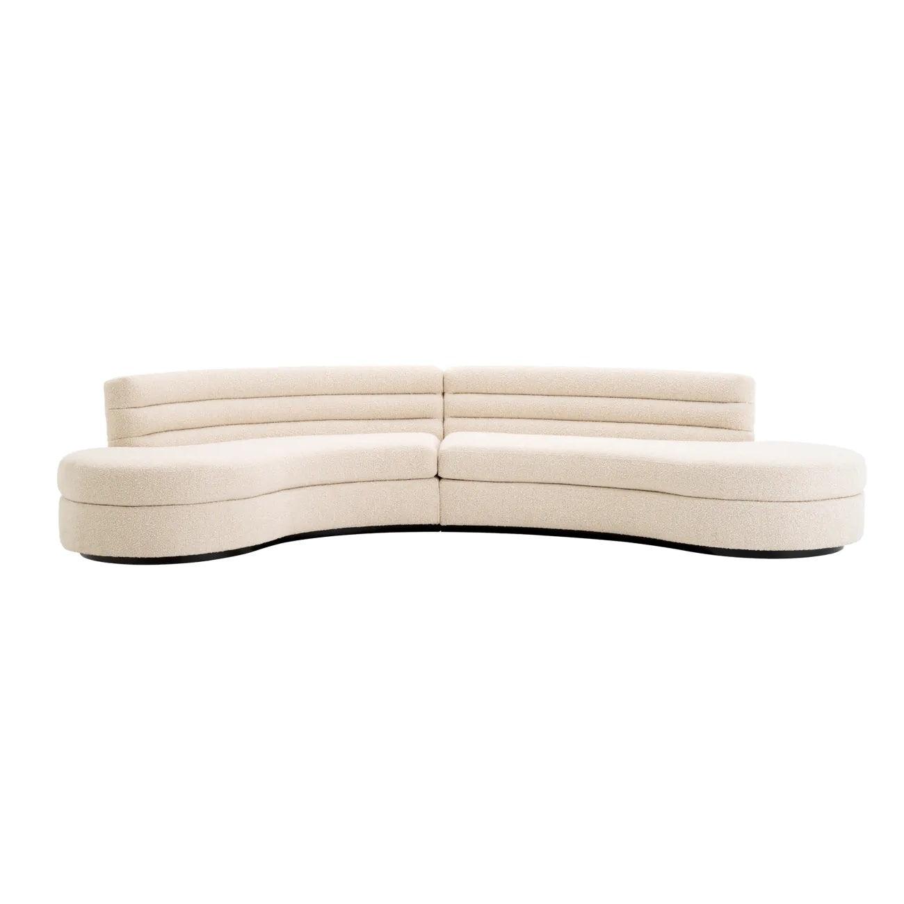 Sofa w tkaninie boucle LENNOX kremowy Eichholtz Eye on Design