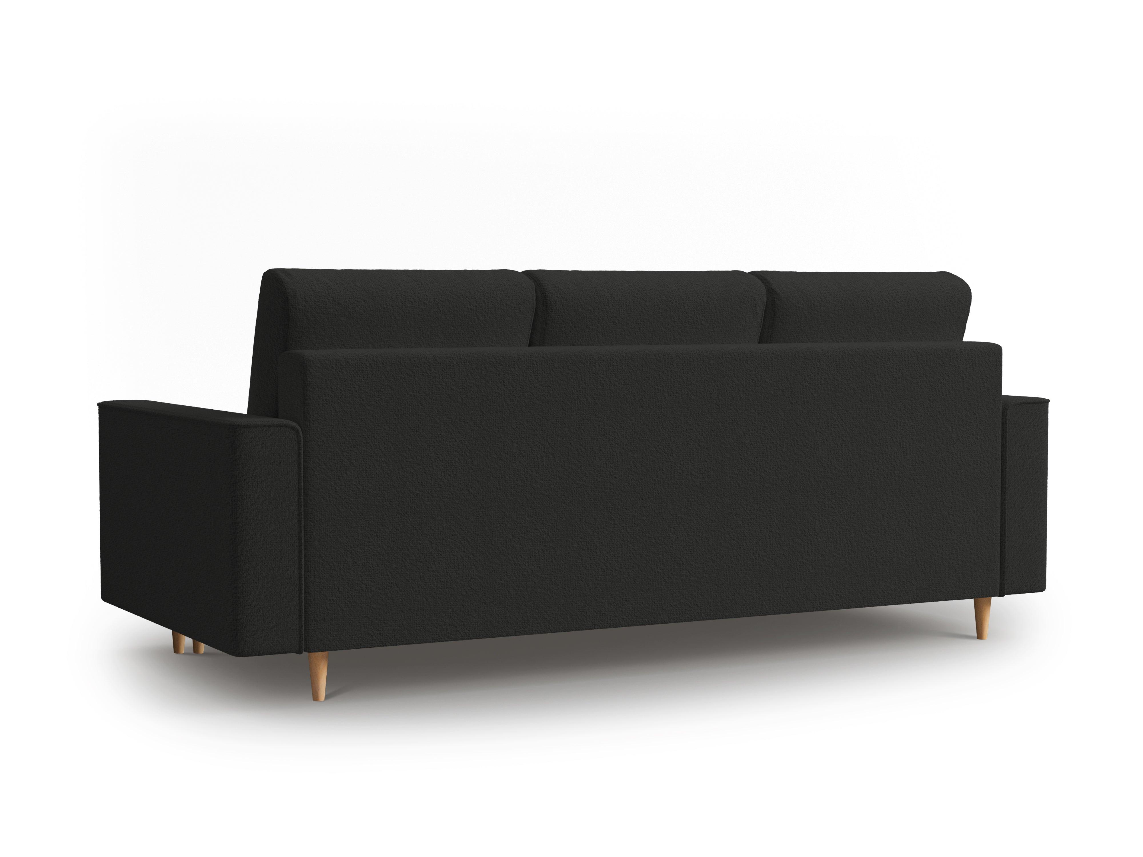 Sofa w tkaninie boucle z funkcją spania CARTADERA czarny Mazzini Sofas Eye on Design