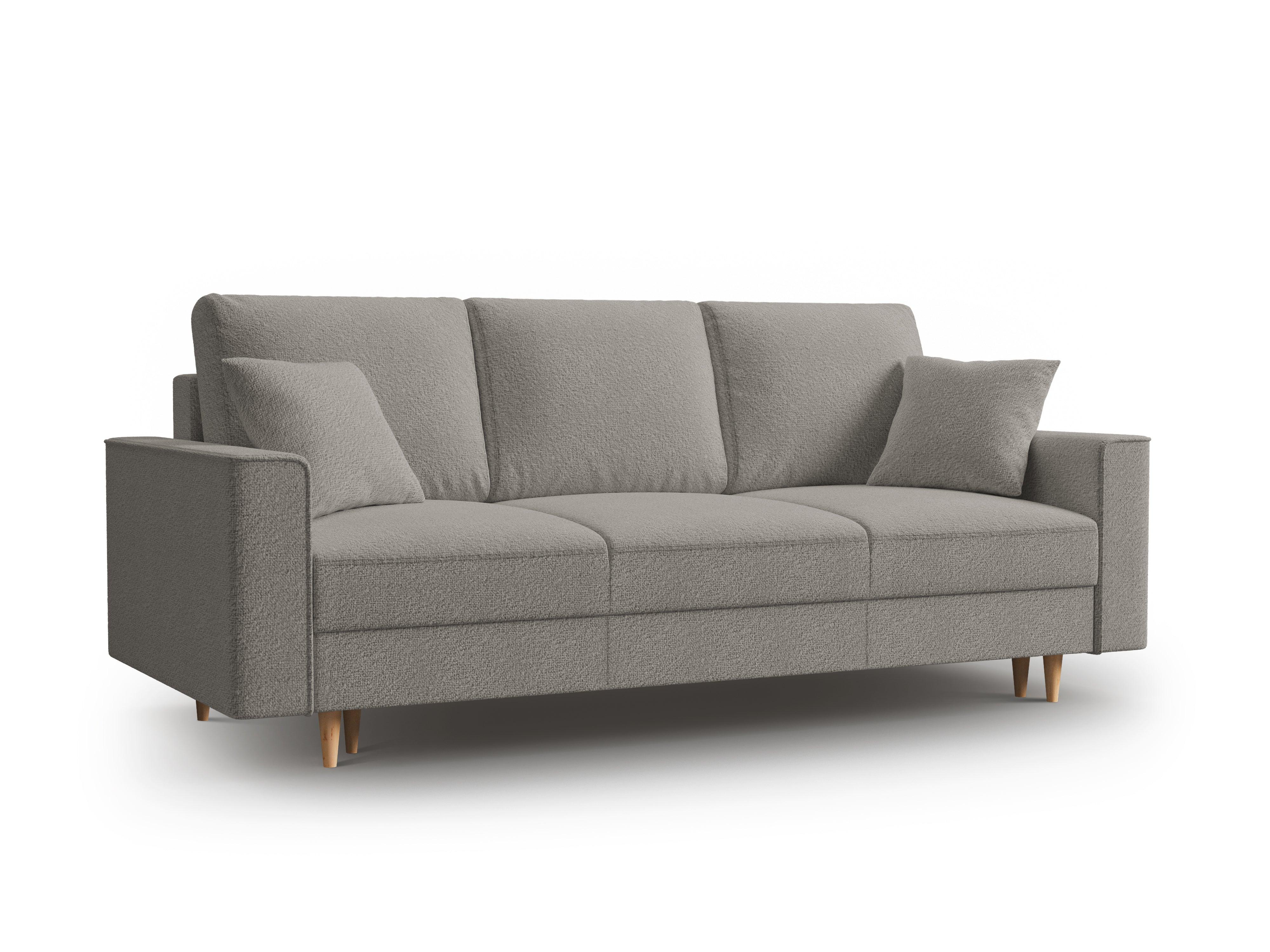 Sofa w tkaninie boucle z funkcją spania CARTADERA szary Mazzini Sofas Eye on Design