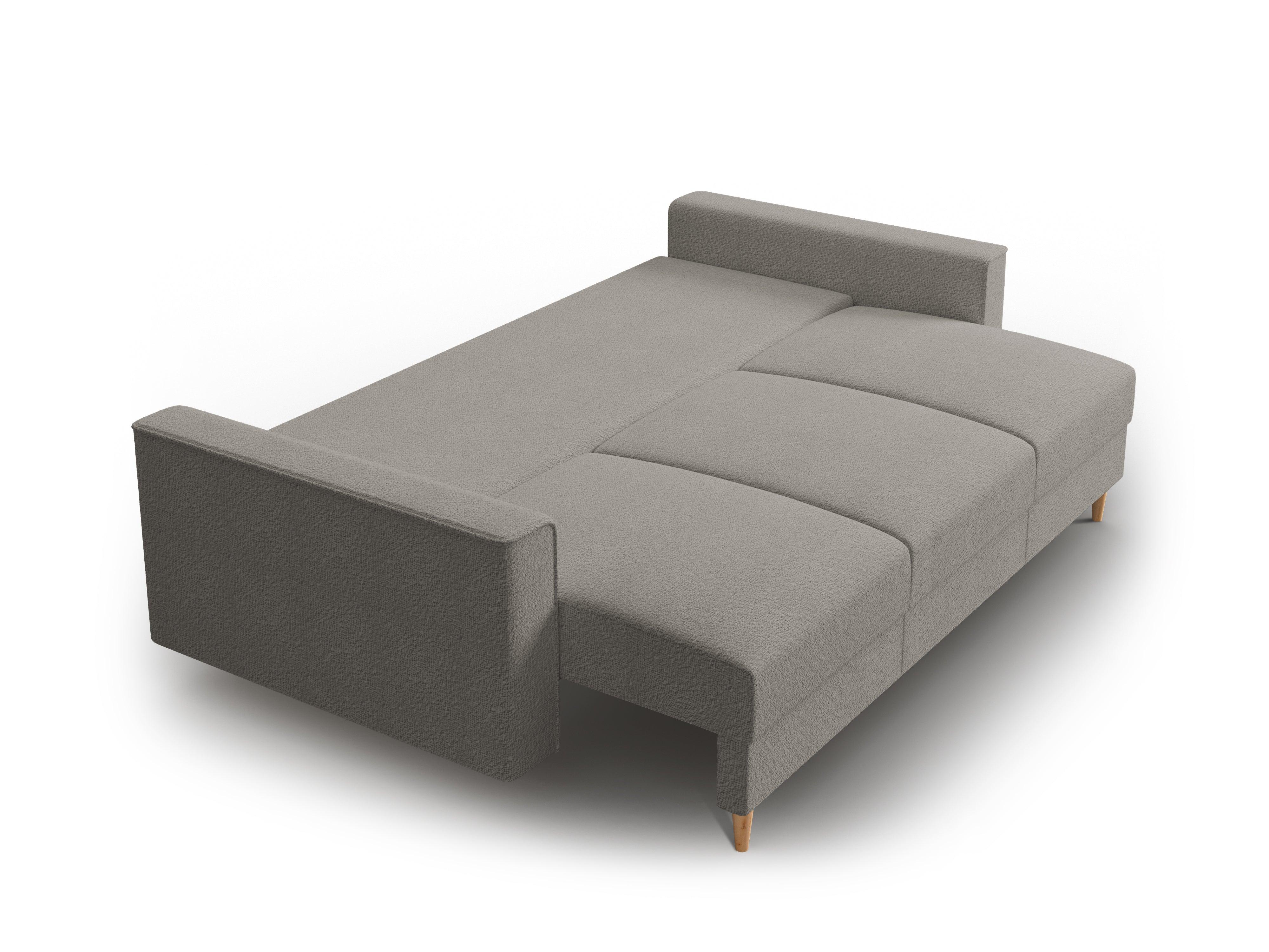 Sofa w tkaninie boucle z funkcją spania CARTADERA szary Mazzini Sofas Eye on Design