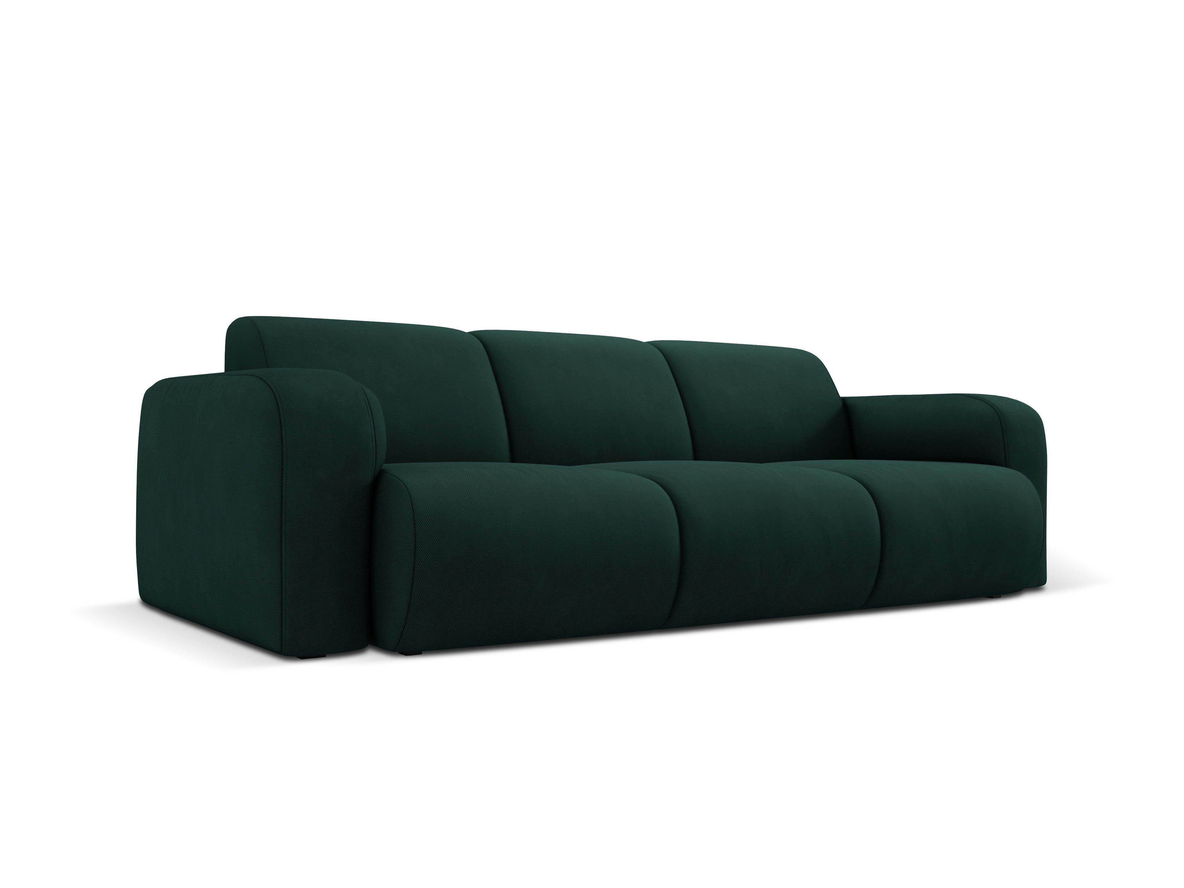 Sofa w tkaninie chenillowej 3-osobowa LOLA butelkowa zieleń Windsor & Co Eye on Design