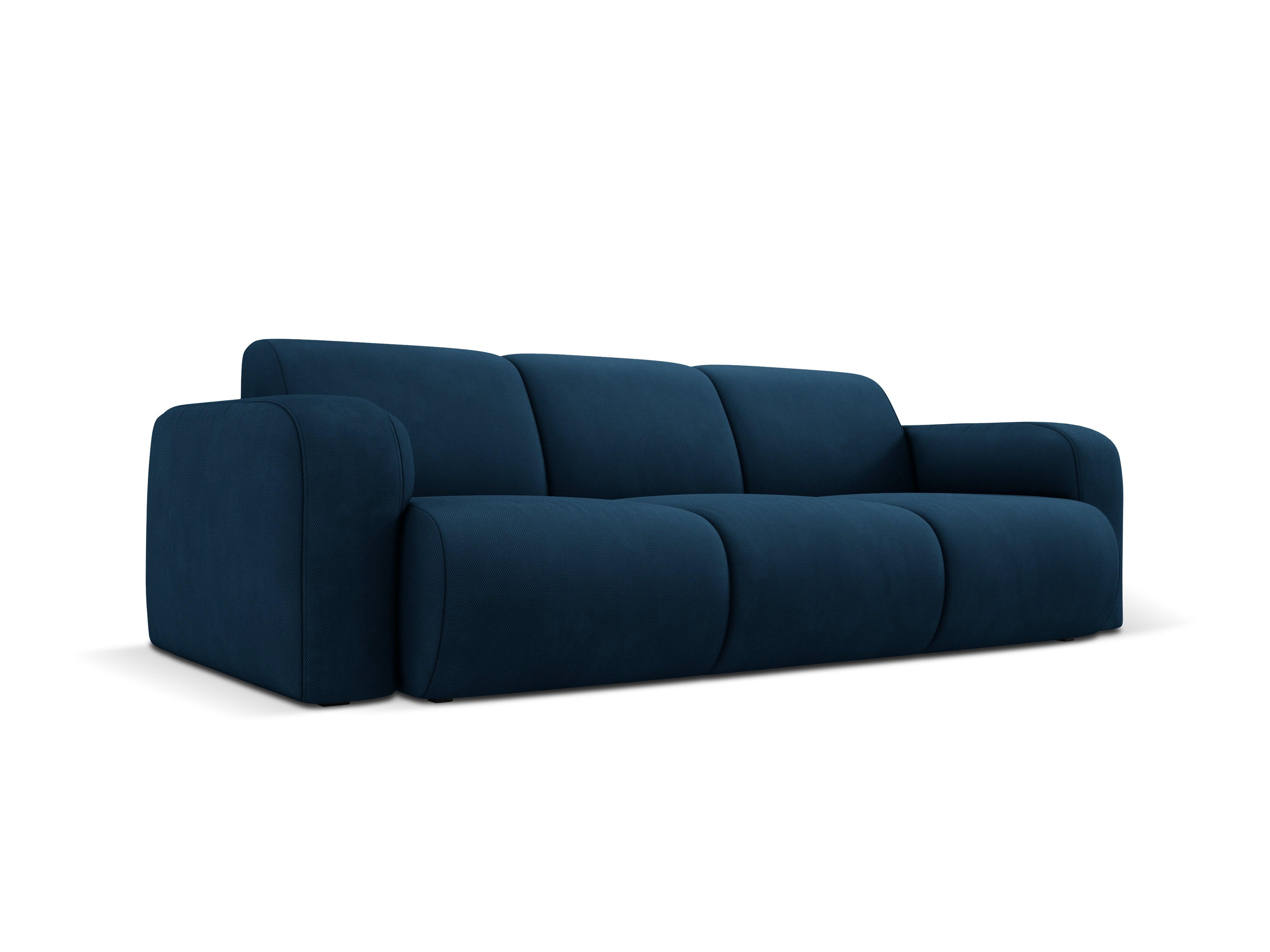 Sofa w tkaninie chenillowej 3-osobowa LOLA królewski niebieski Windsor & Co Eye on Design