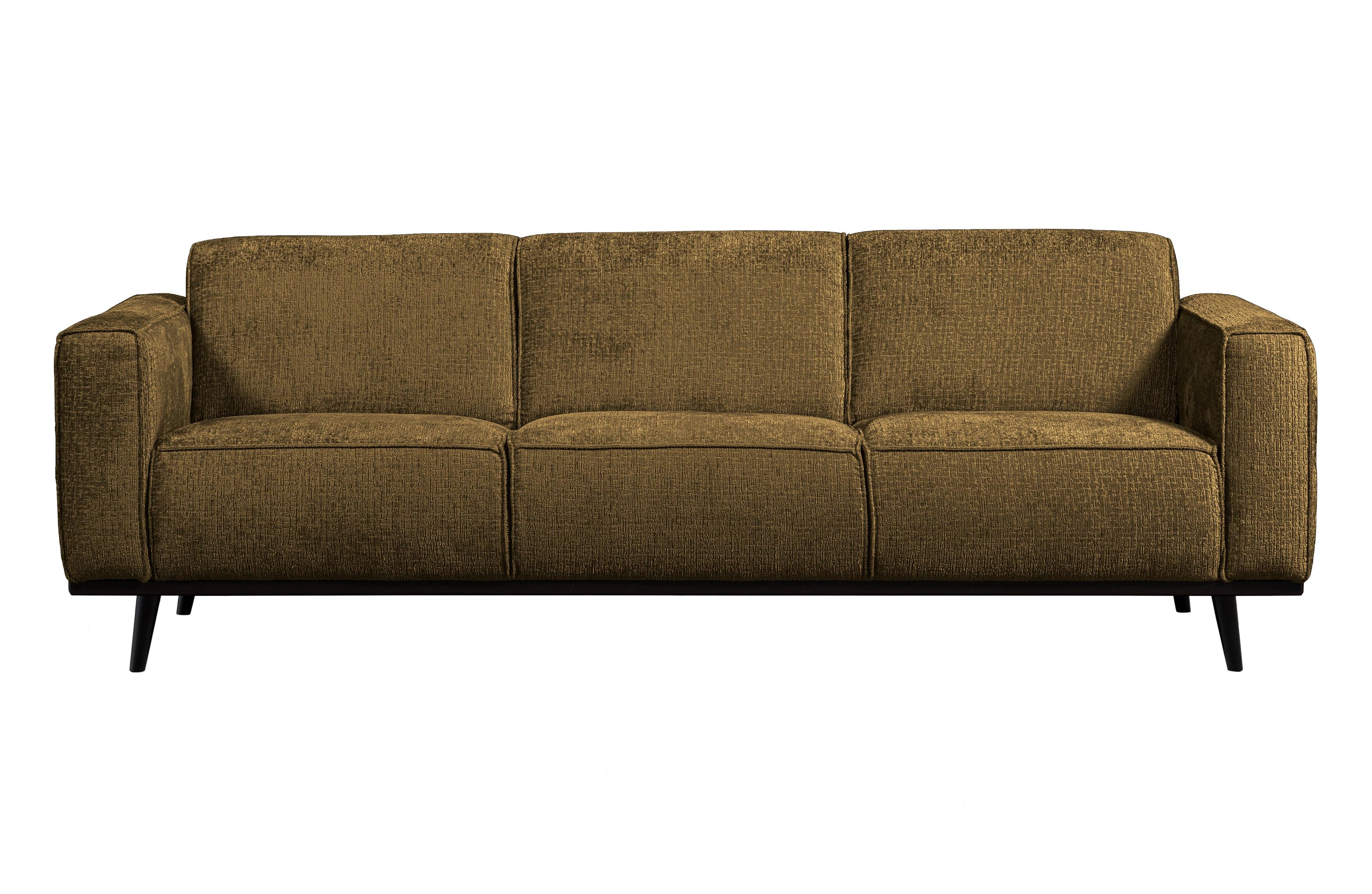 Sofa welurowa 3-osobowa STATEMENT STRUCTURE brązowy Be Pure Eye on Design