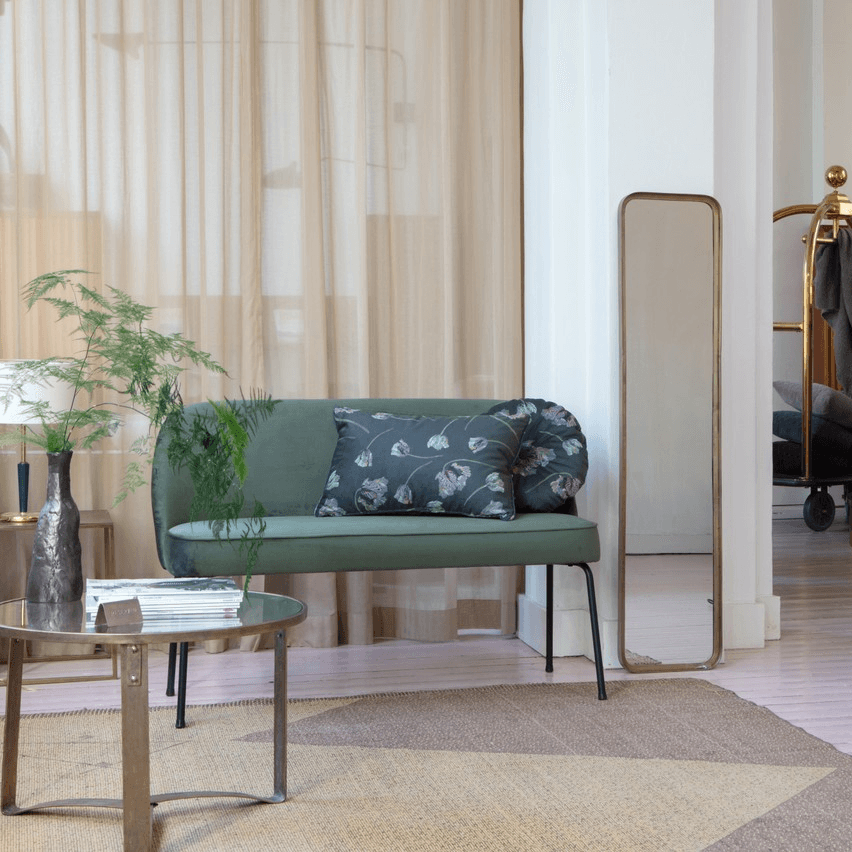 Sofa welurowa VOGUE STRUCTURE BONSAI ciemnozielony Be Pure Eye on Design