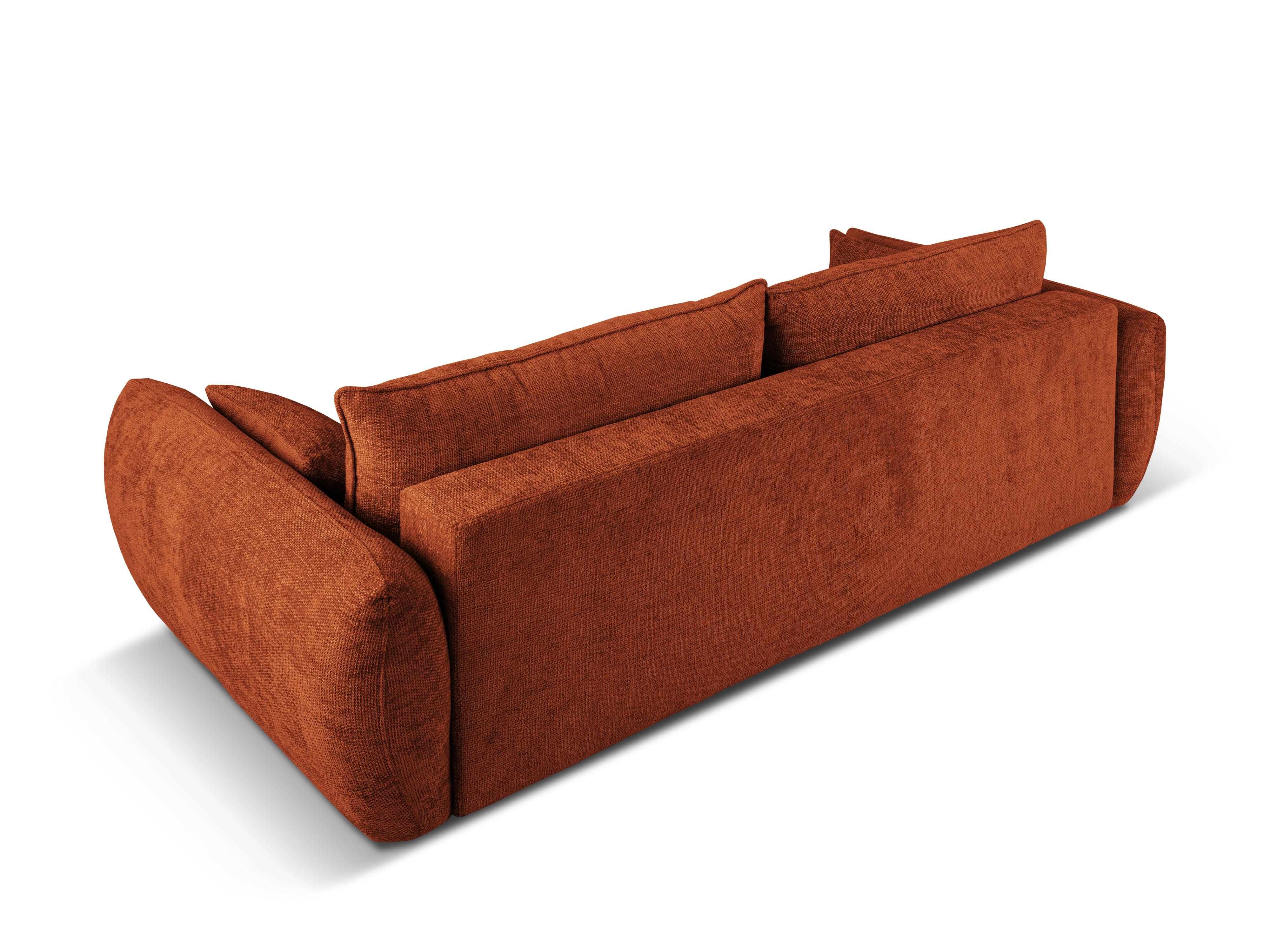 Sofa z funkcją spania MATERA terracotta szenil Cosmopolitan Design Eye on Design