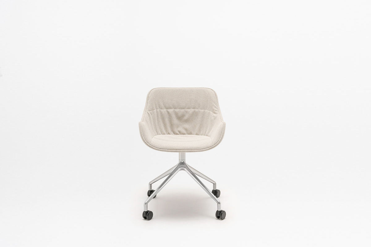 Drehstuhl Baltic Soft Duo poliertes Aluminium