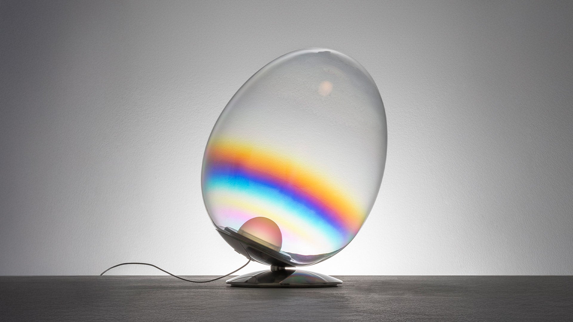 STELLAR NEBULA table lamp iridescent blown glass