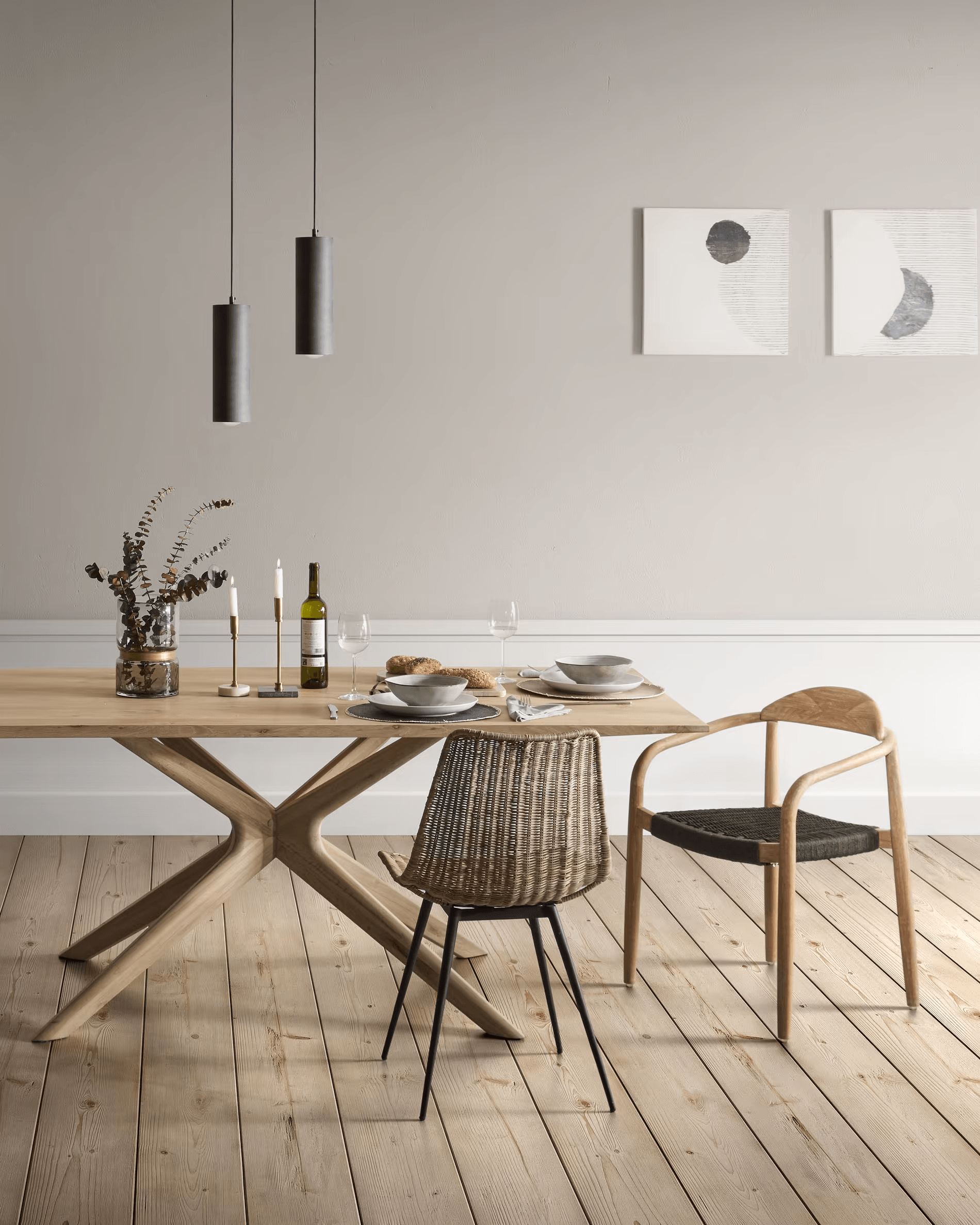 Stół ARMANDE bielony fornir dębowy La Forma Eye on Design
