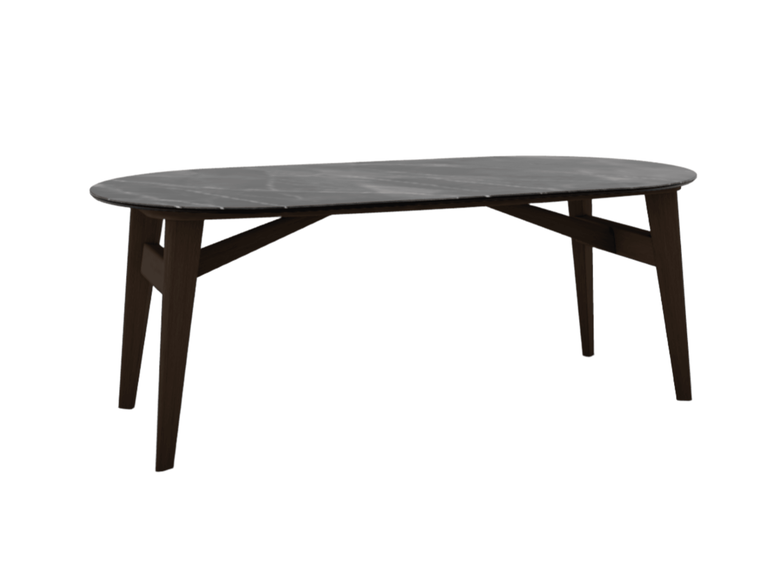 Stół elipsa ABREY antracytowy marmur Calligaris Eye on Design
