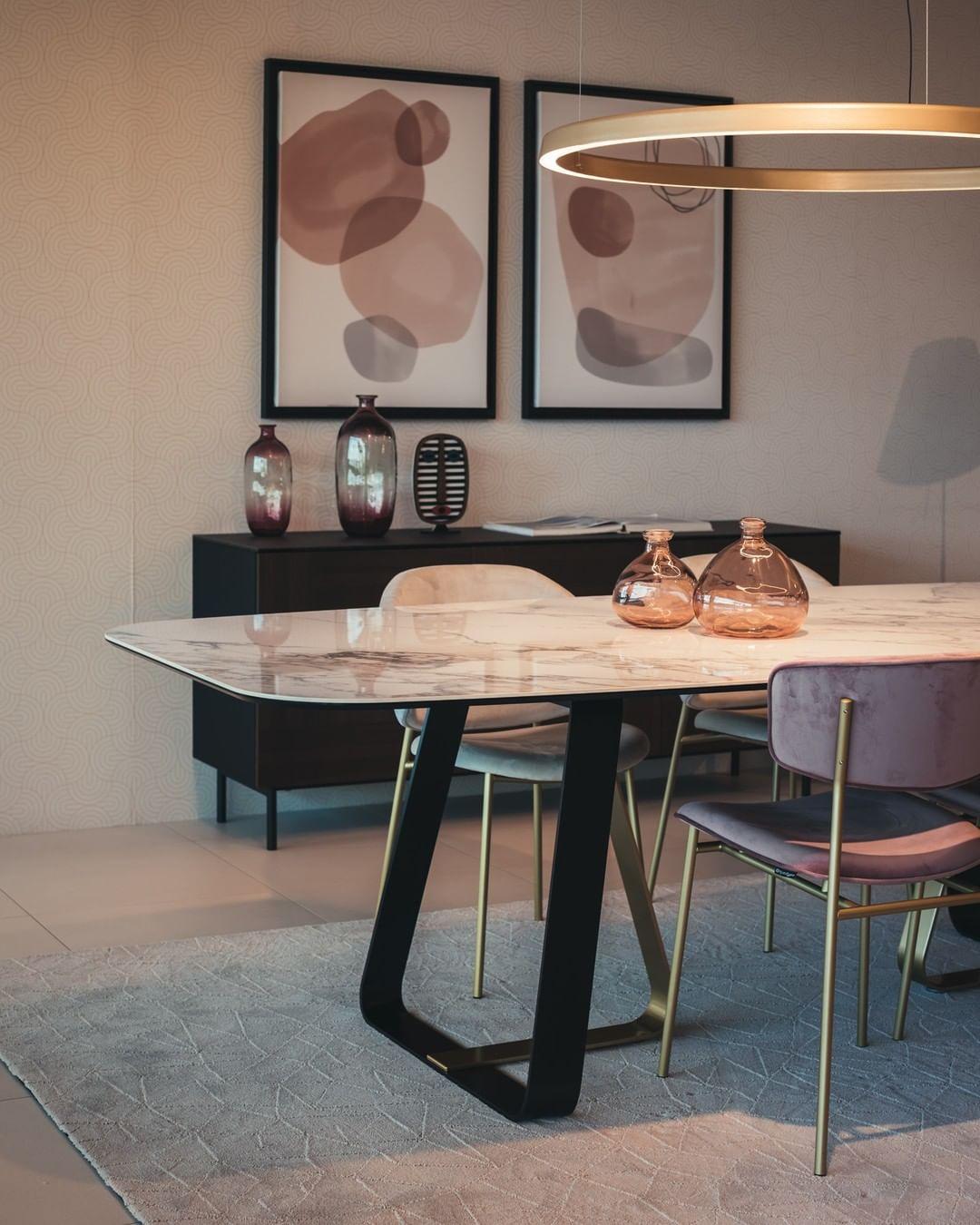 Stół jadalniany SUNSHINE brązowa ceramika Calligaris Eye on Design