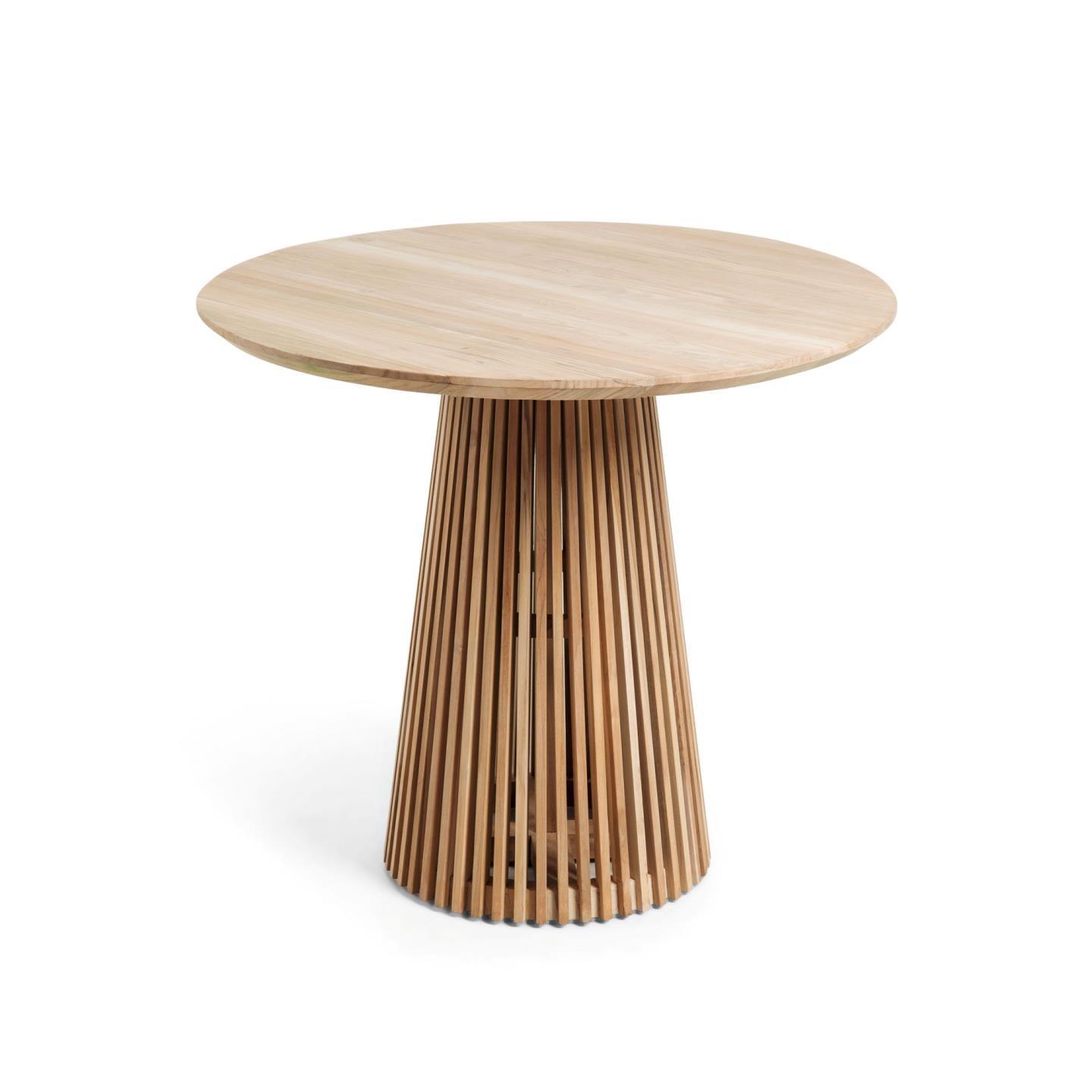 Stół JEANETTE lite drewno tekowe La Forma 90 cm Eye on Design