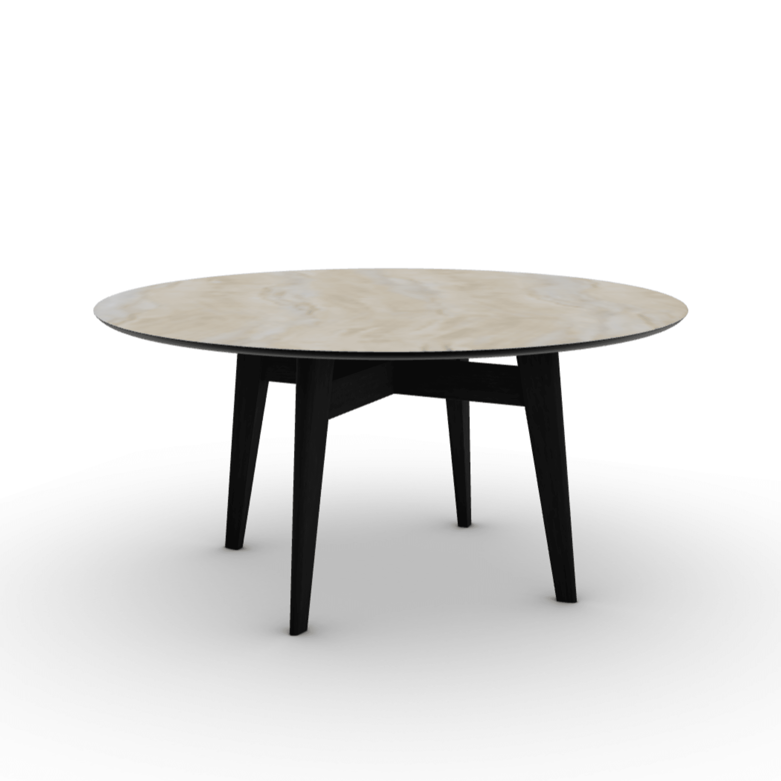 Stół okrągły ABREY piaskowy marmur – Calligaris