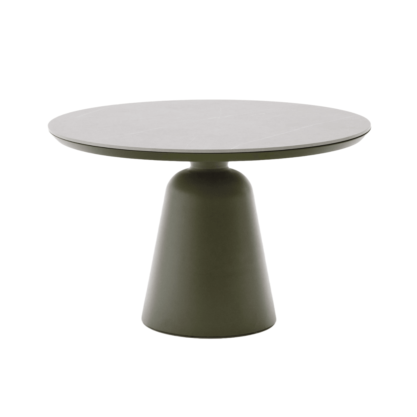 stół okrągły ogrodowy TUDOS szary z ceramicznym blatem La Forma Eye on Design