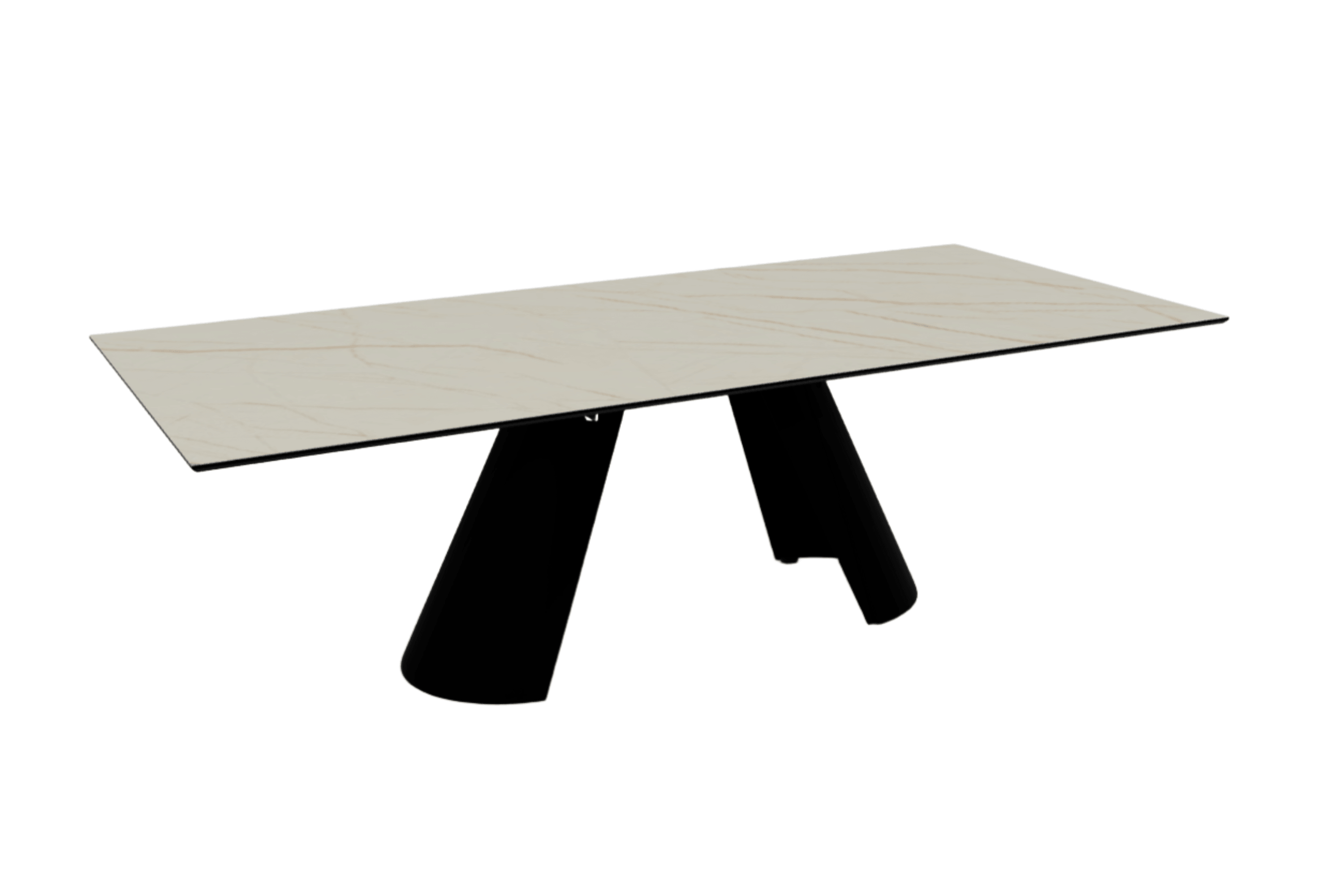 Stół prostokątny APIAN złoty marmur Calligaris matowa czerń matowa czerń Eye on Design