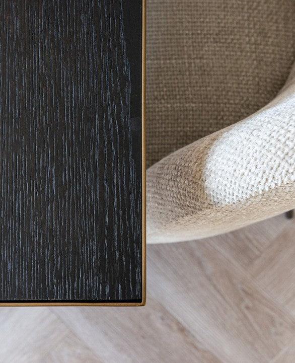 Stół prostokątny CAMBON fornir dębowy ze złotym Richmond Interiors Eye on Design