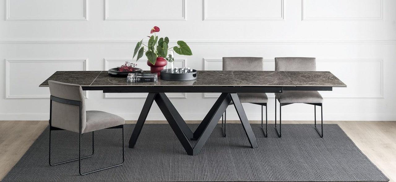 Stół prostokątny rozkładany CARTESIO kremowy marmur Calligaris Eye on Design