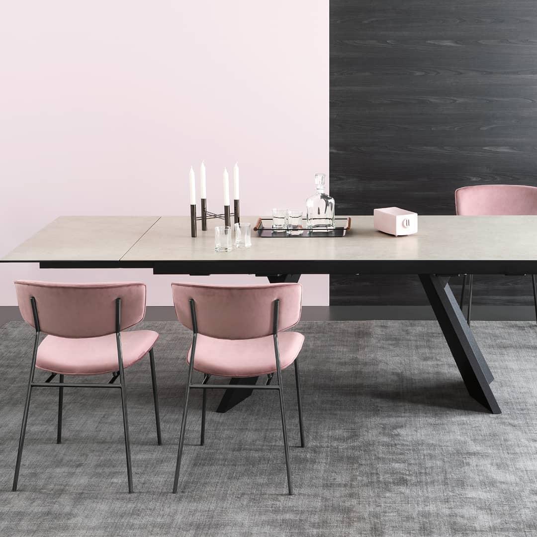 Stół prostokątny rozkładany ICARO cement – drewno, Calligaris