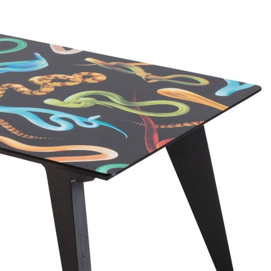 Stół prostokątny SNAKES czarny Seletti Eye on Design
