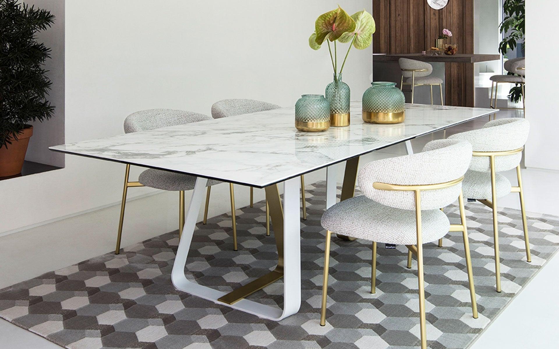 Stół prostokątny SUNSHINE czarny marmur Calligaris Eye on Design
