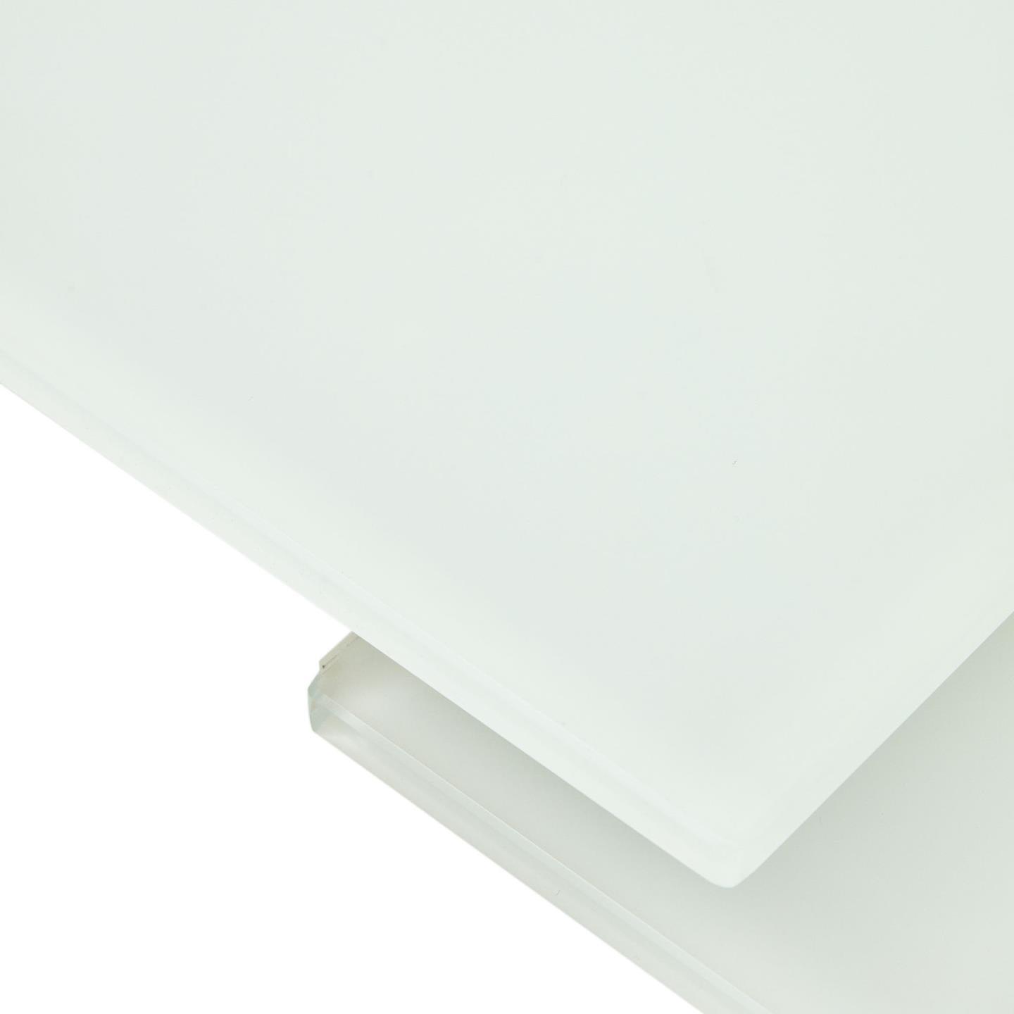 Stół rozkładany ATMINDA szklany blat z białą podstawą La Forma Eye on Design