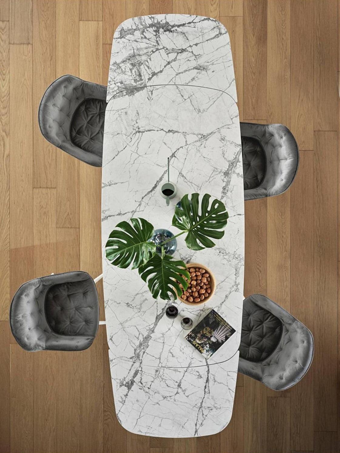 Stół rozkładany CAMEO antracytowy marmur Calligaris Eye on Design