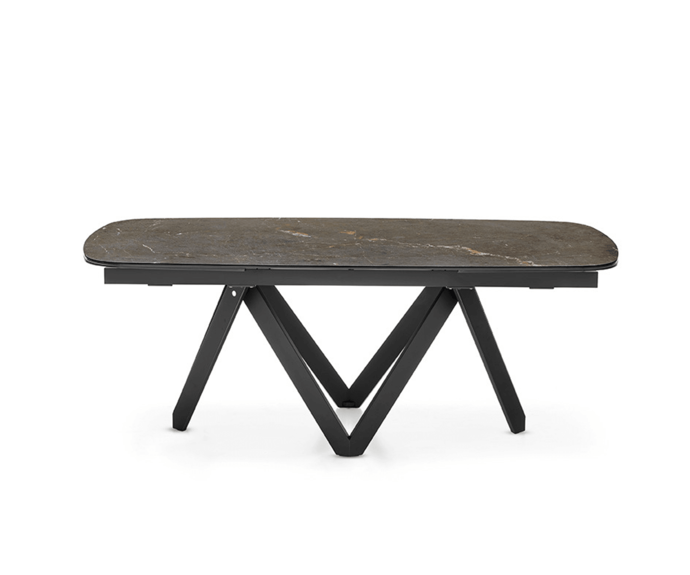 Stół rozkładany CARTESIO czarny marmur Calligaris 165 cm czarny matowy metal Eye on Design