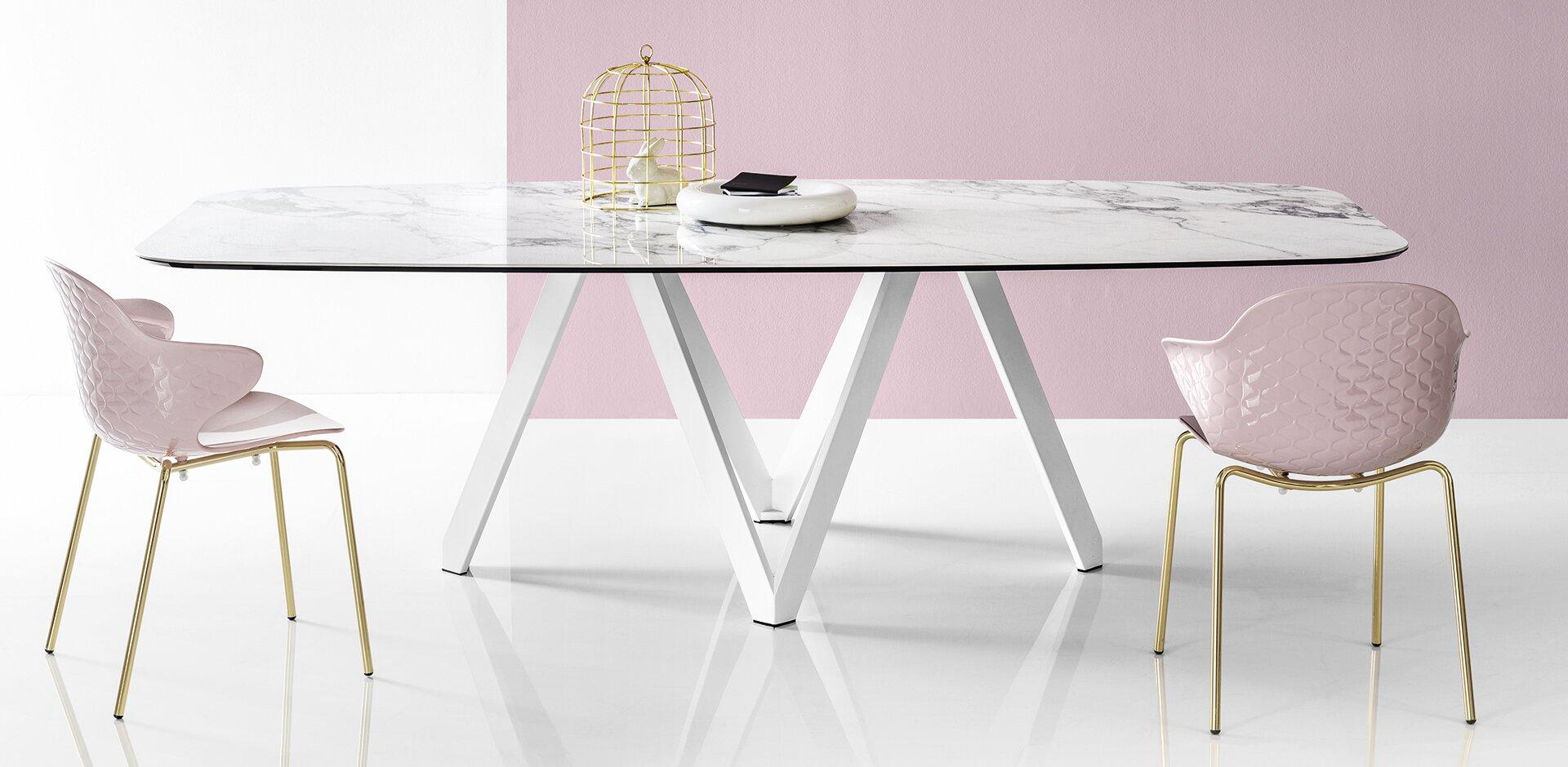 Stół rozkładany CARTESIO czarny marmur Calligaris Eye on Design