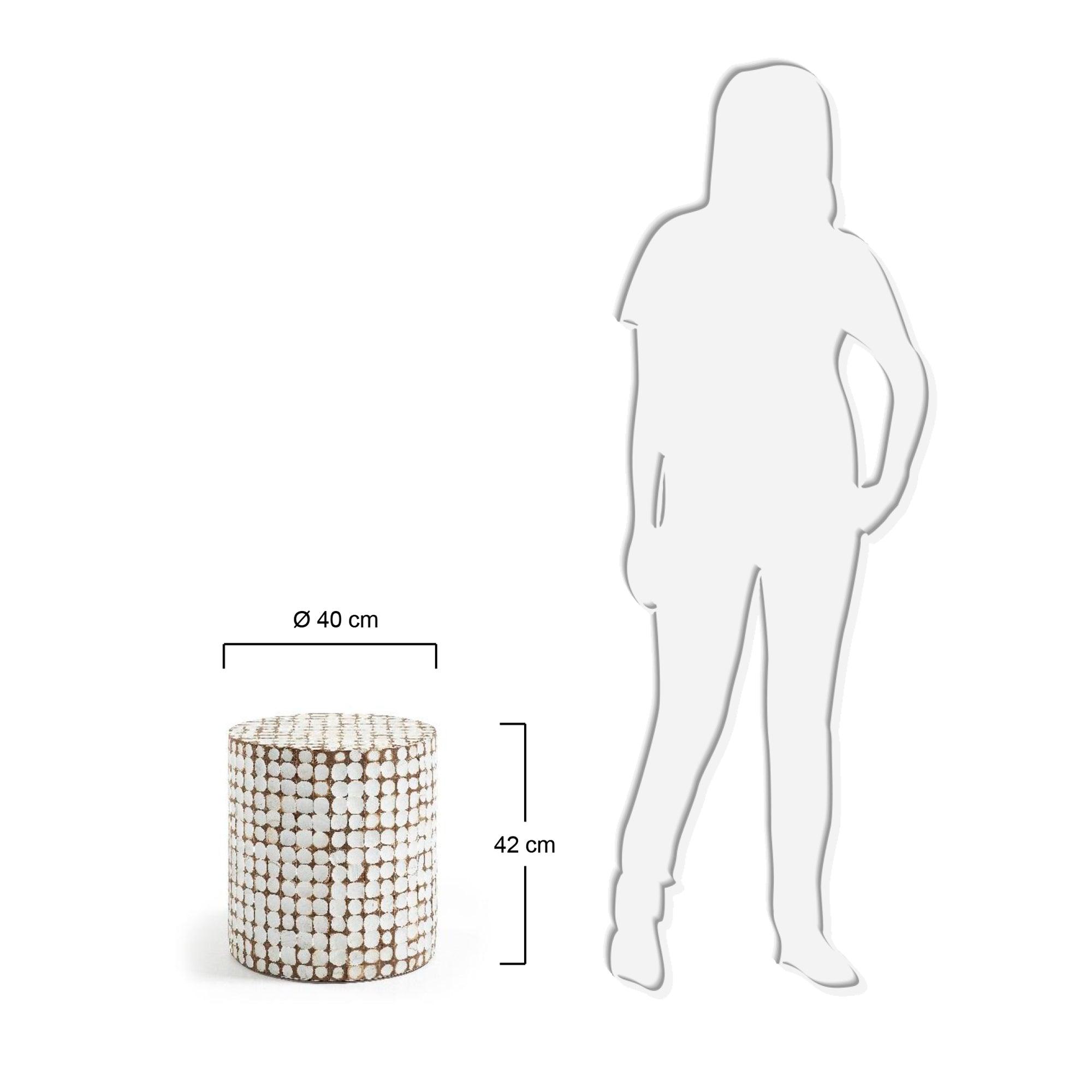 Stolik boczny NECOCO białe drewno mango La Forma Eye on Design