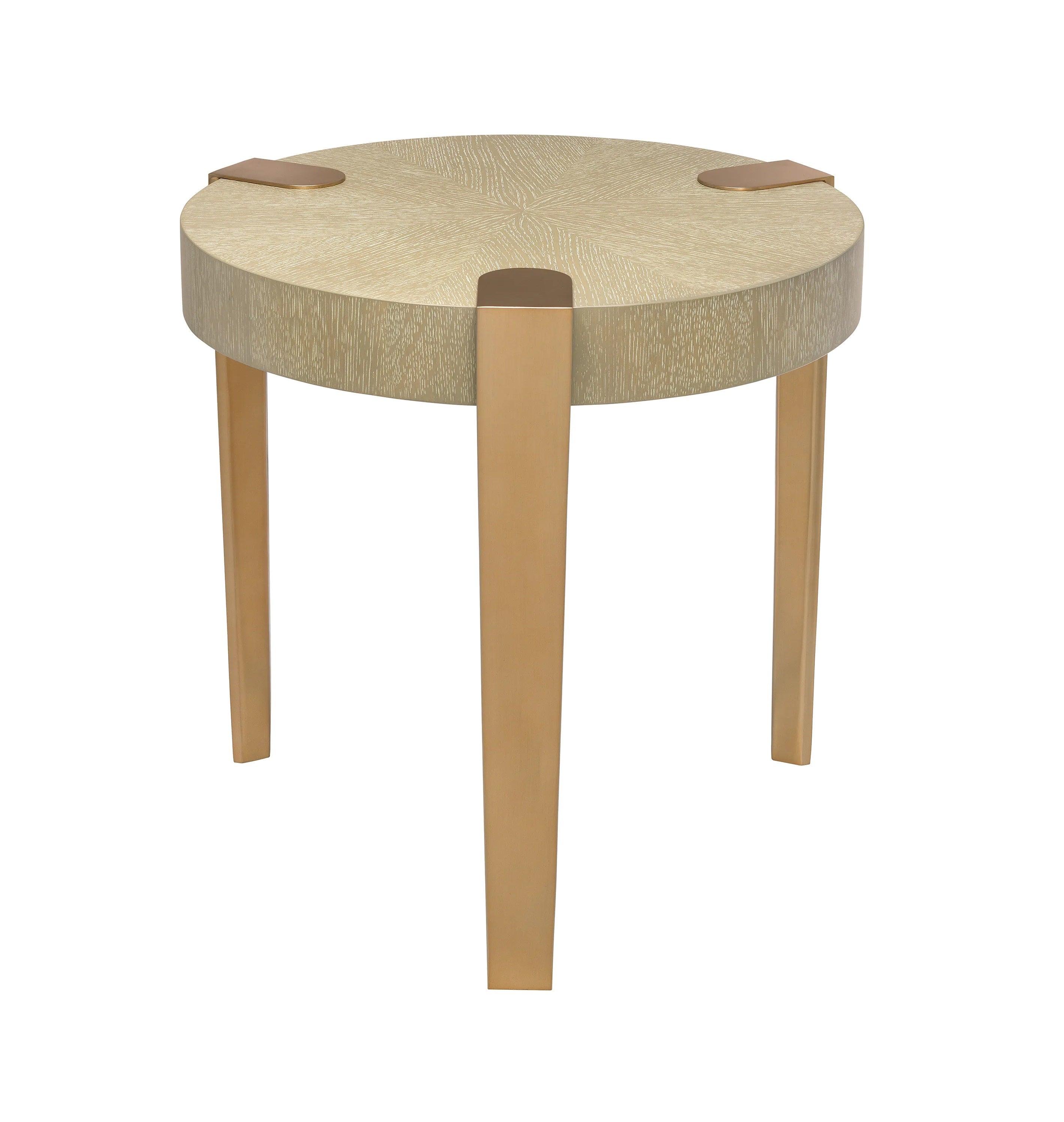 Stolik boczny OXNARD fornir dębowy z mosiądzem Eichholtz Eye on Design