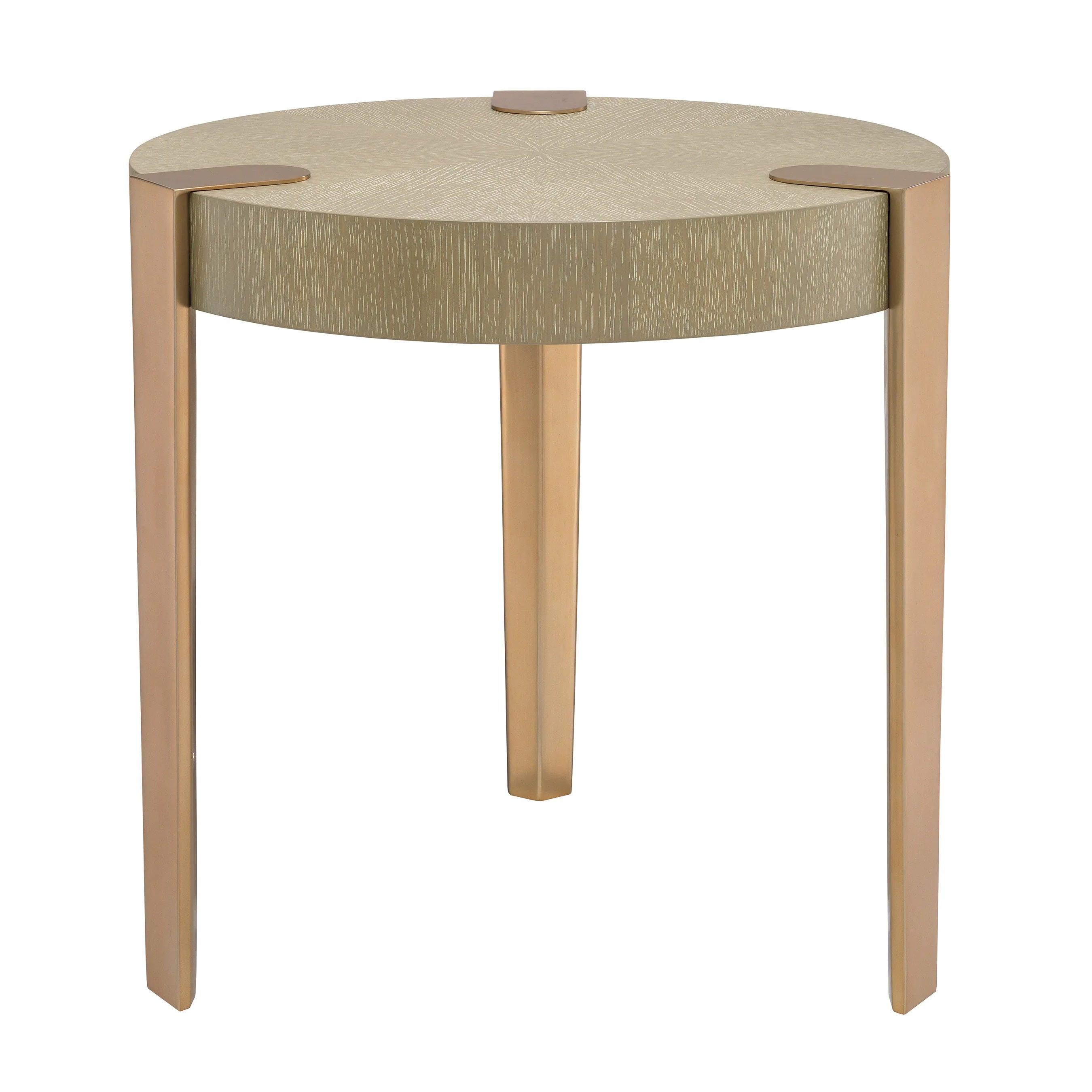 Stolik boczny OXNARD fornir dębowy z mosiądzem Eichholtz Eye on Design