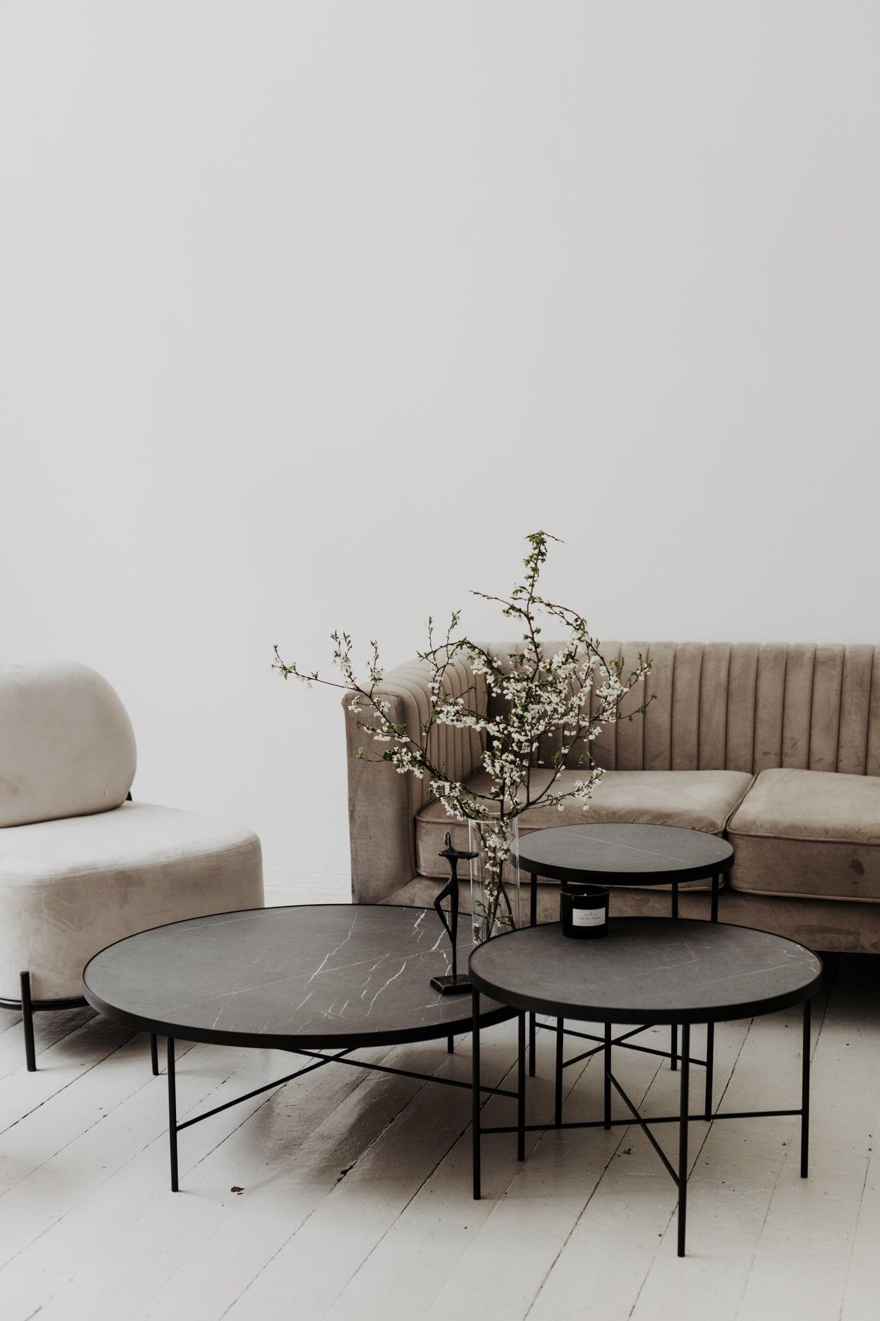 Stolik boczny TRE szary marmur Nordifra Eye on Design