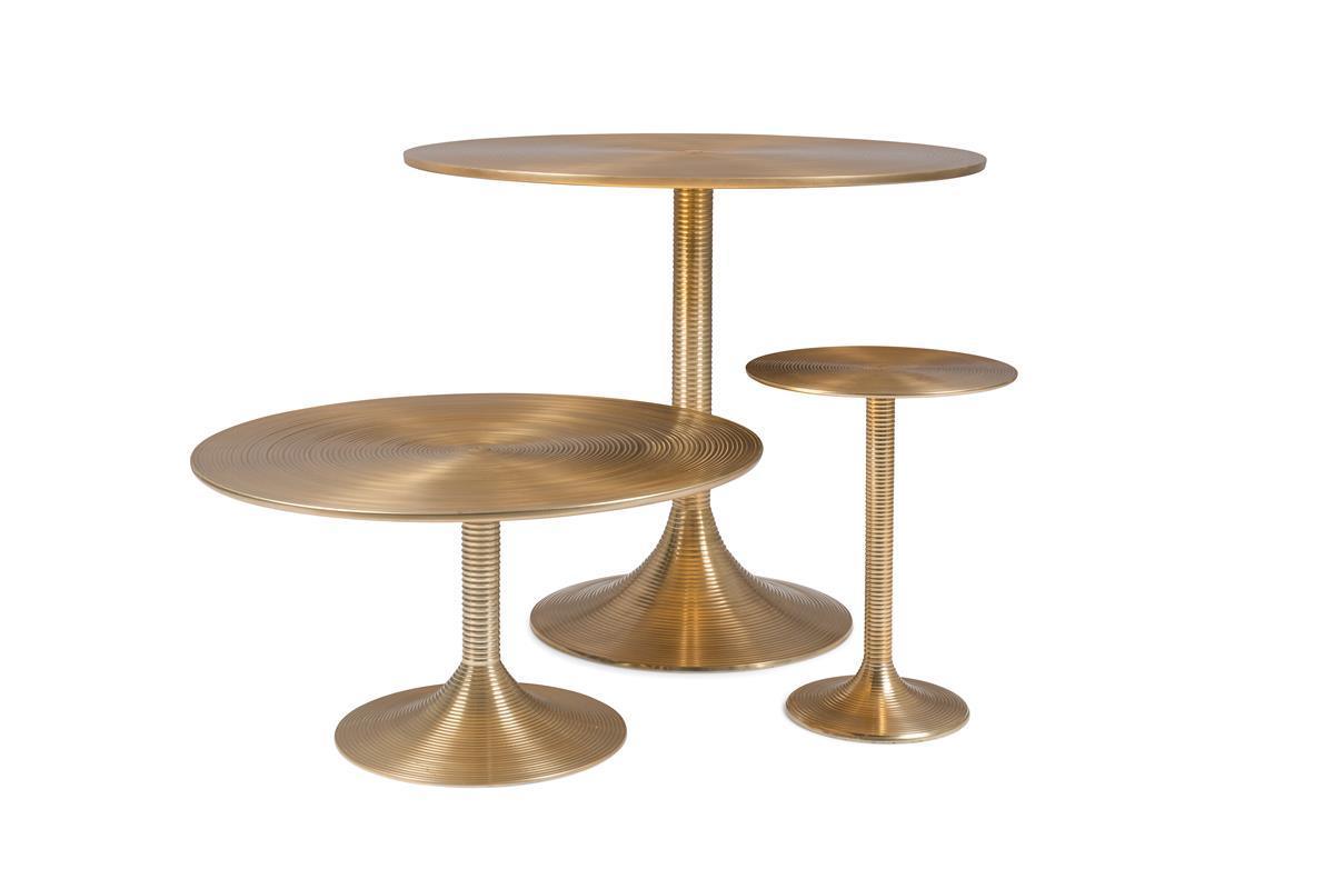 Stolik kawowy HYPNOTISING ROUND mosiądz Bold Monkey Eye on Design
