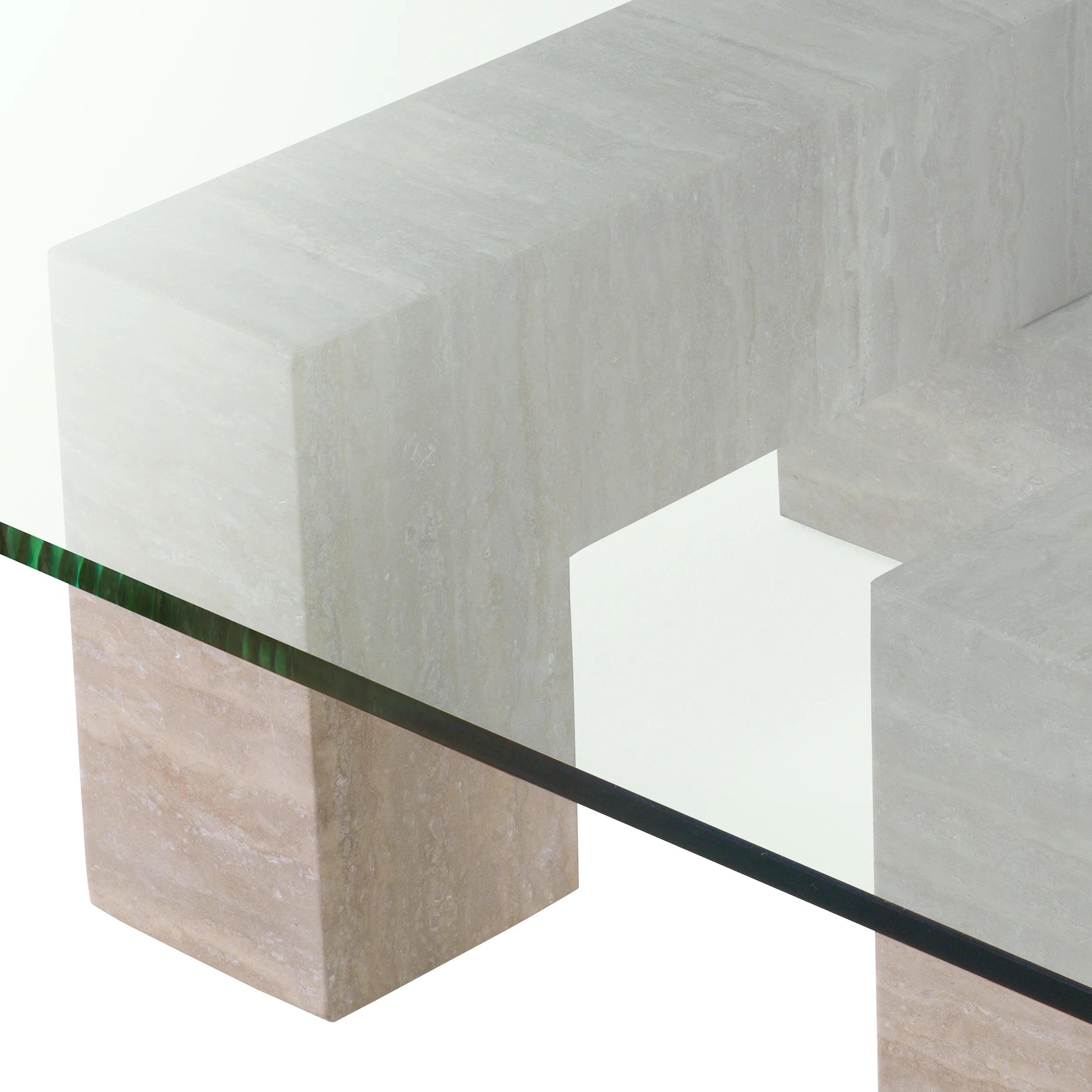 Stolik kawowy IKAL trawertyn Eichholtz Eye on Design