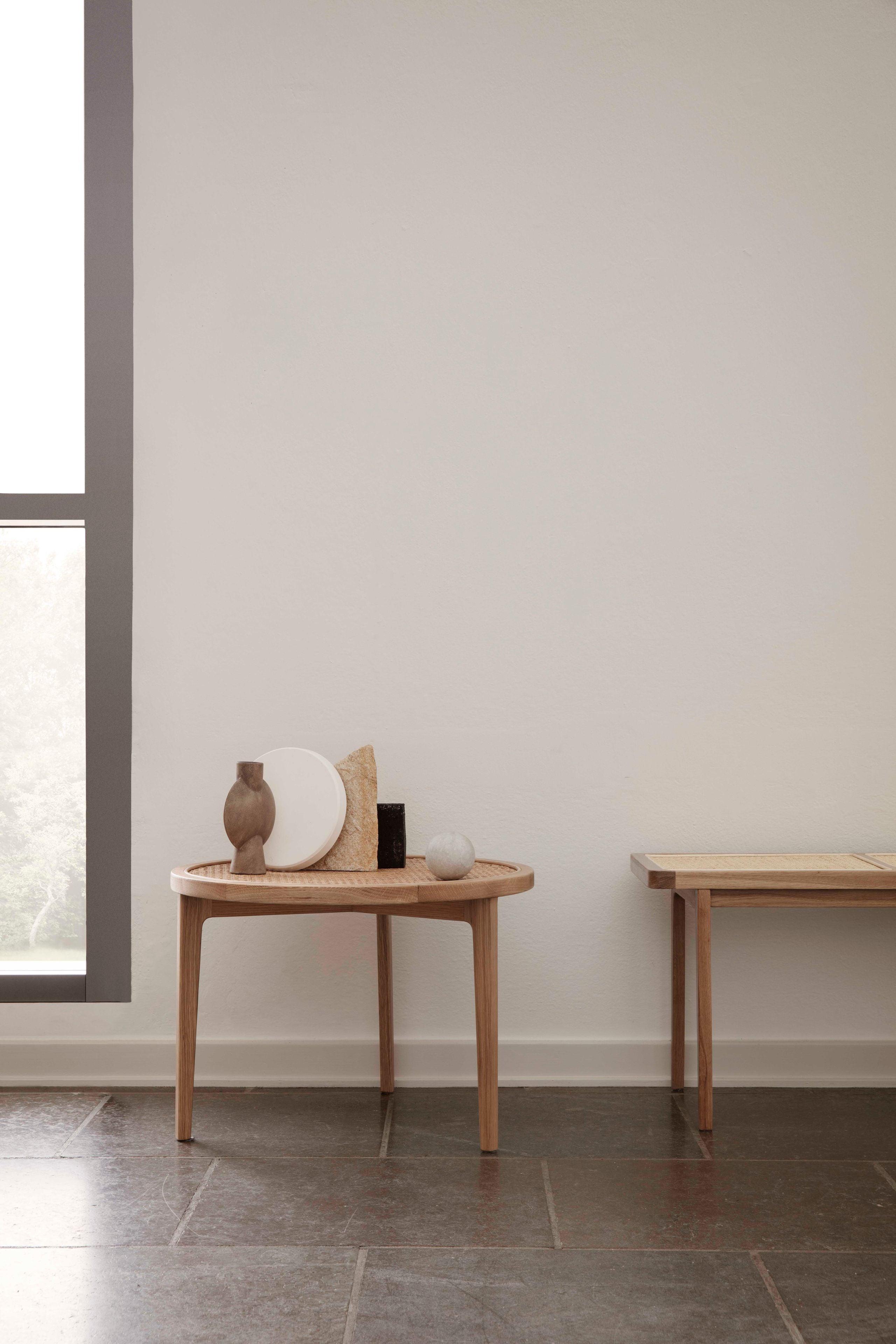 Stolik kawowy LE ROI dębowy z rattanem NORR11 Eye on Design