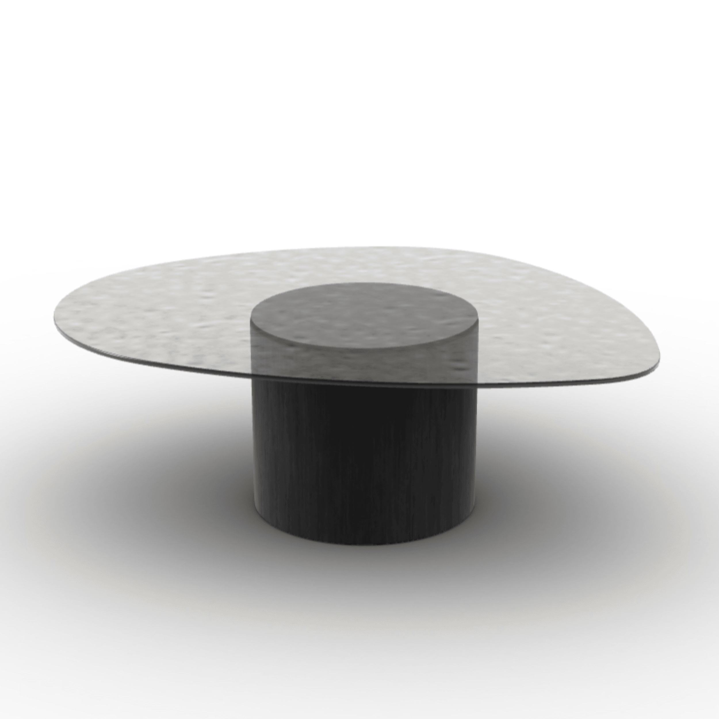 Stolik kawowy MUSHROOM czarny matowy Calligaris brązowe szkło hartowane Eye on Design