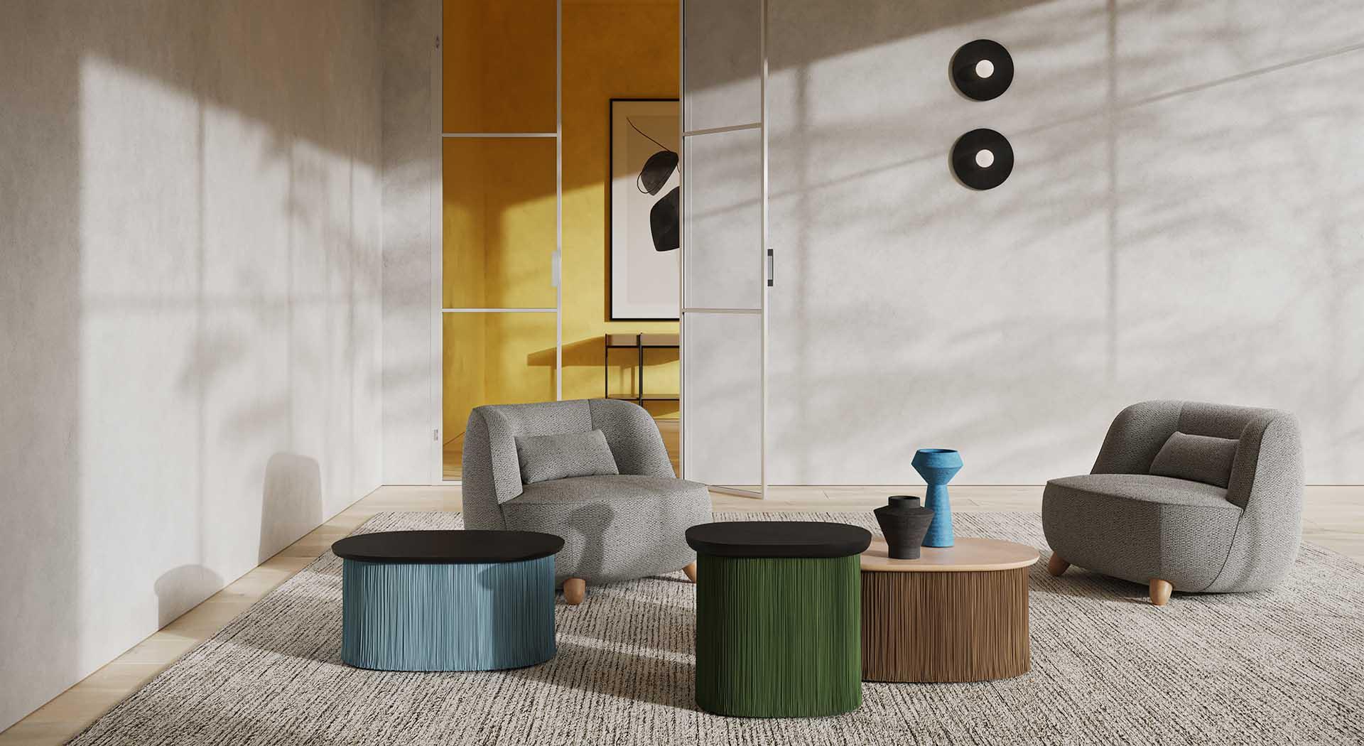 Stolik kawowy niski MEDUSE beżowy Liu Jo Living Eye on Design