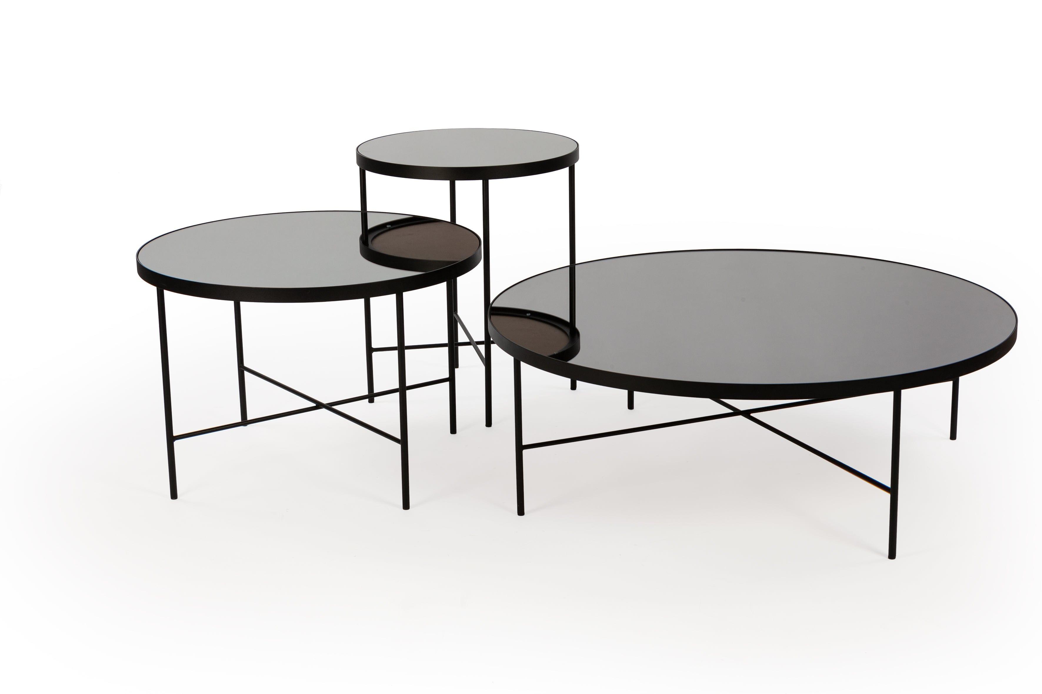 Stolik kawowy TRE lustro tytanowe Nordifra Eye on Design