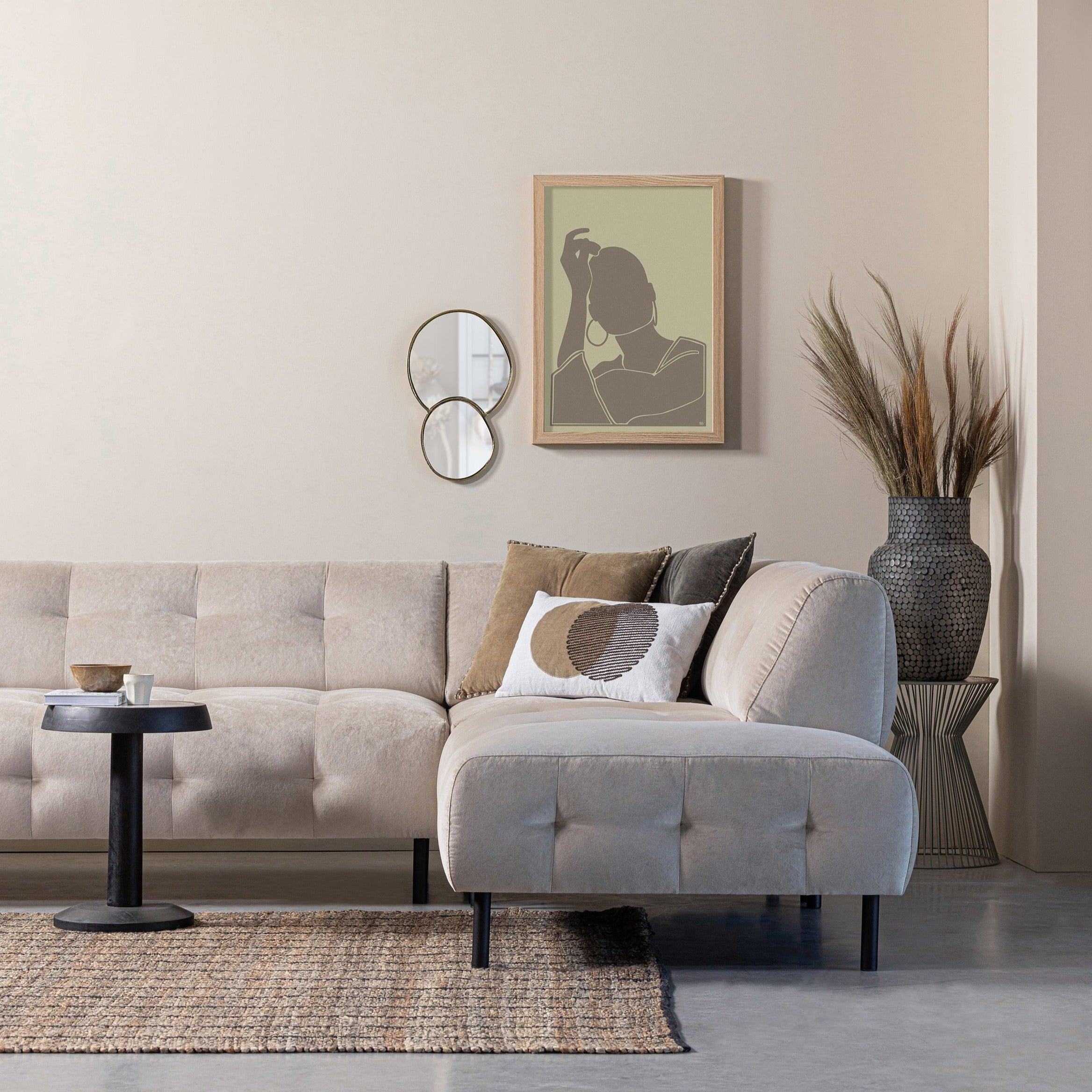 Stolik NANNE marmur z czarnym drewnem mango Woood Exclusive Eye on Design