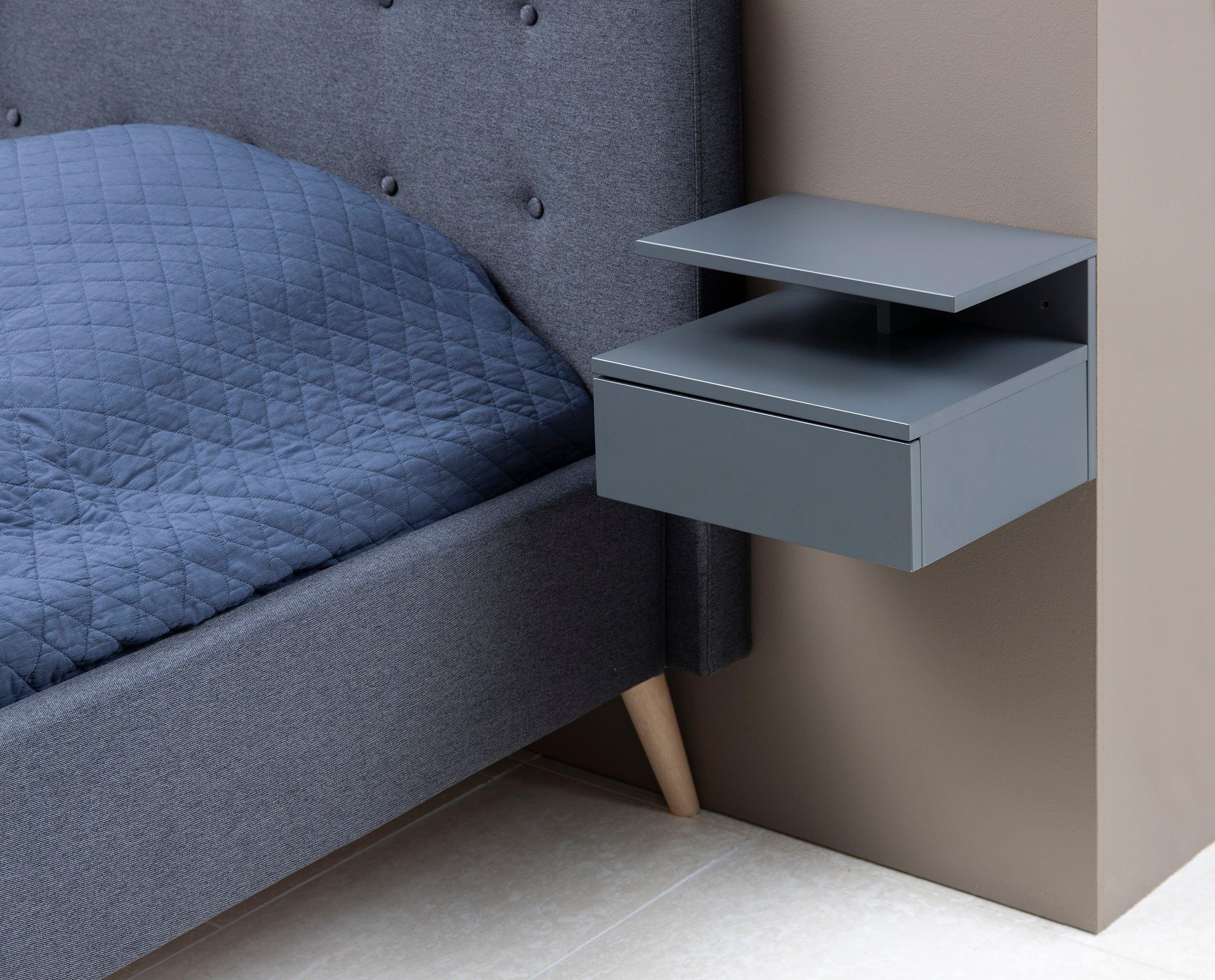 Stolik nocny ASHLAN szary Home Essentials Eye on Design