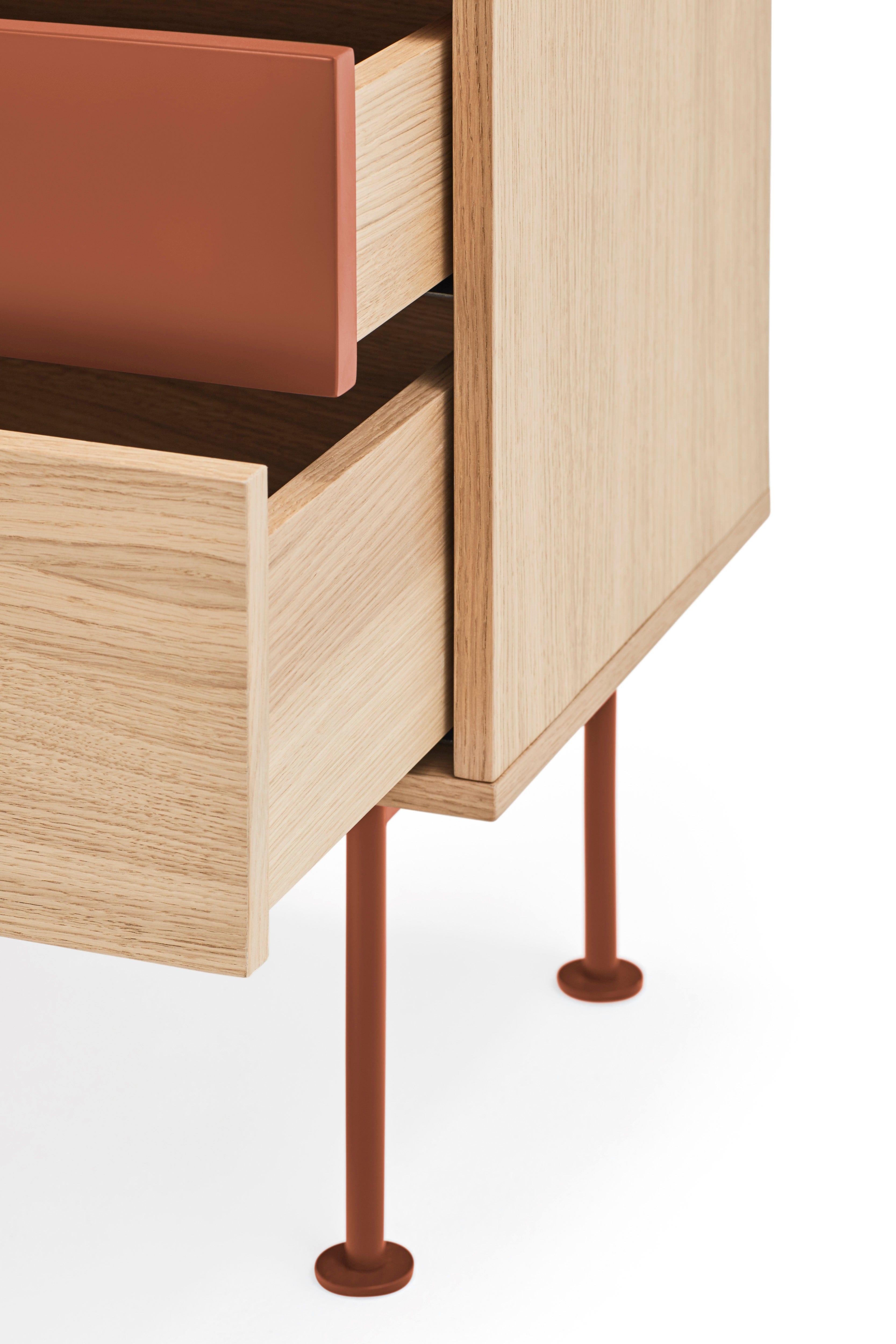Stolik nocny YOKO czerwony Teulat Eye on Design